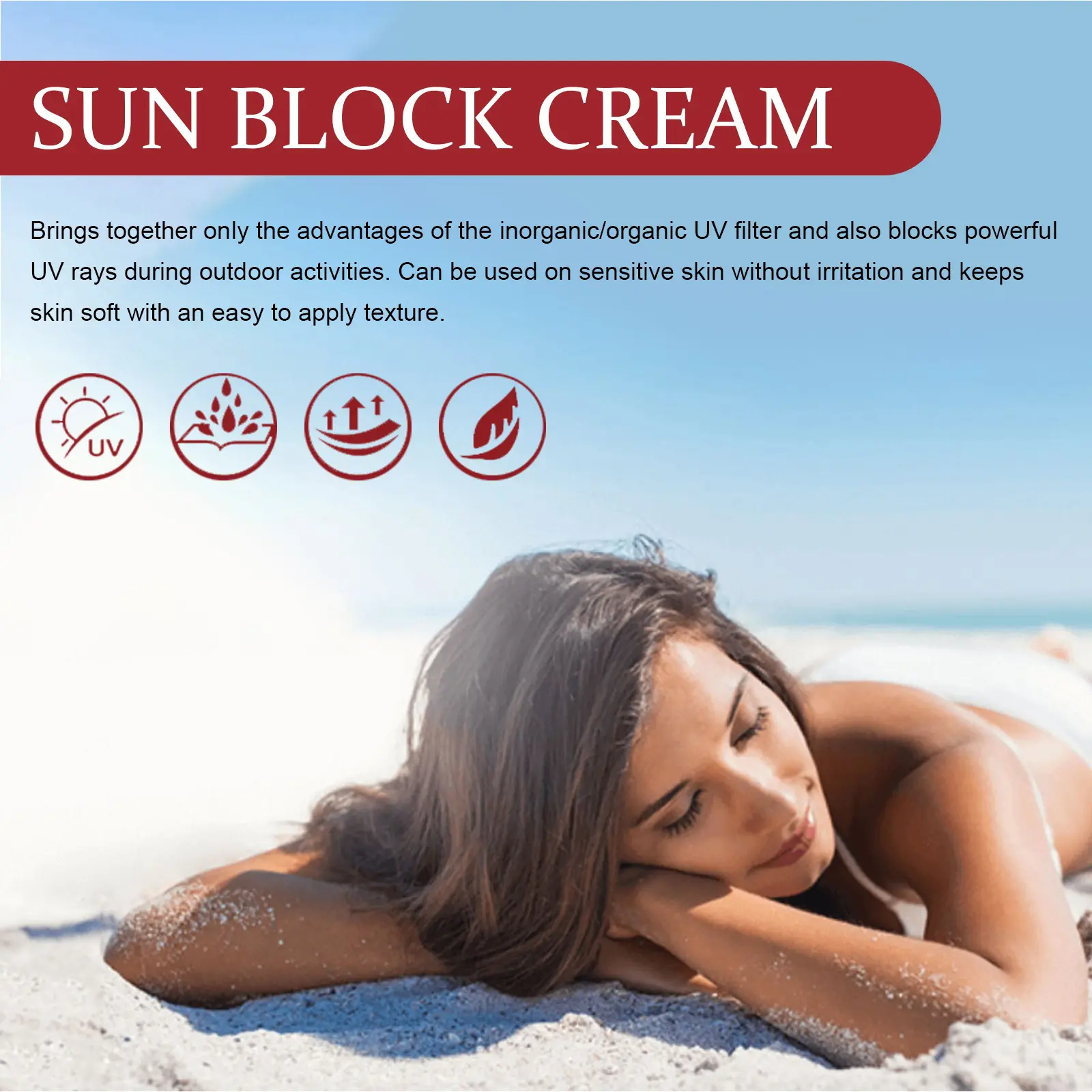 Sun Block Cream Anti-aging Refreshing Non-sticky Isolate UV Rays Brightning Moisturizer Lightning Oil-control Protection Cream