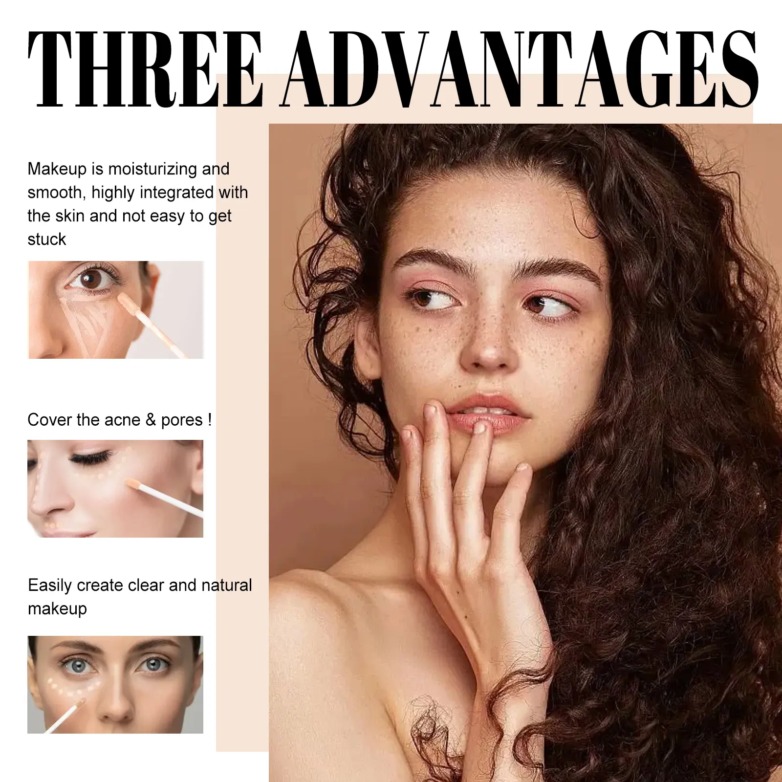 EELHOE Double Head Concealer Cover Acne Spot Highlighter Brightening Dual Shadow Long Lasting Matte Cosmetic Invisible Pore