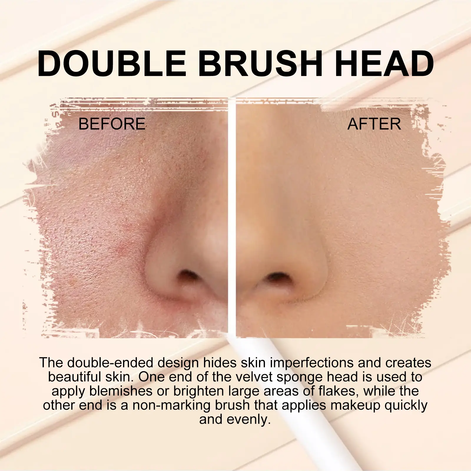 EELHOE Double Head Concealer Cover Acne Spot Highlighter Brightening Dual Shadow Long Lasting Matte Cosmetic Invisible Pore