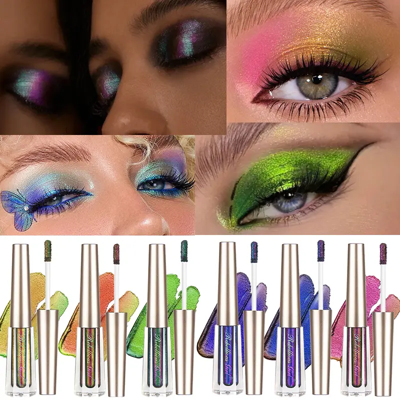 Chameleon EyeshadowsDiamond Glitter Liquid Eyeshadow StickHighly Pigmented Metallic Shimmering Long Lasting Shine All Makeup