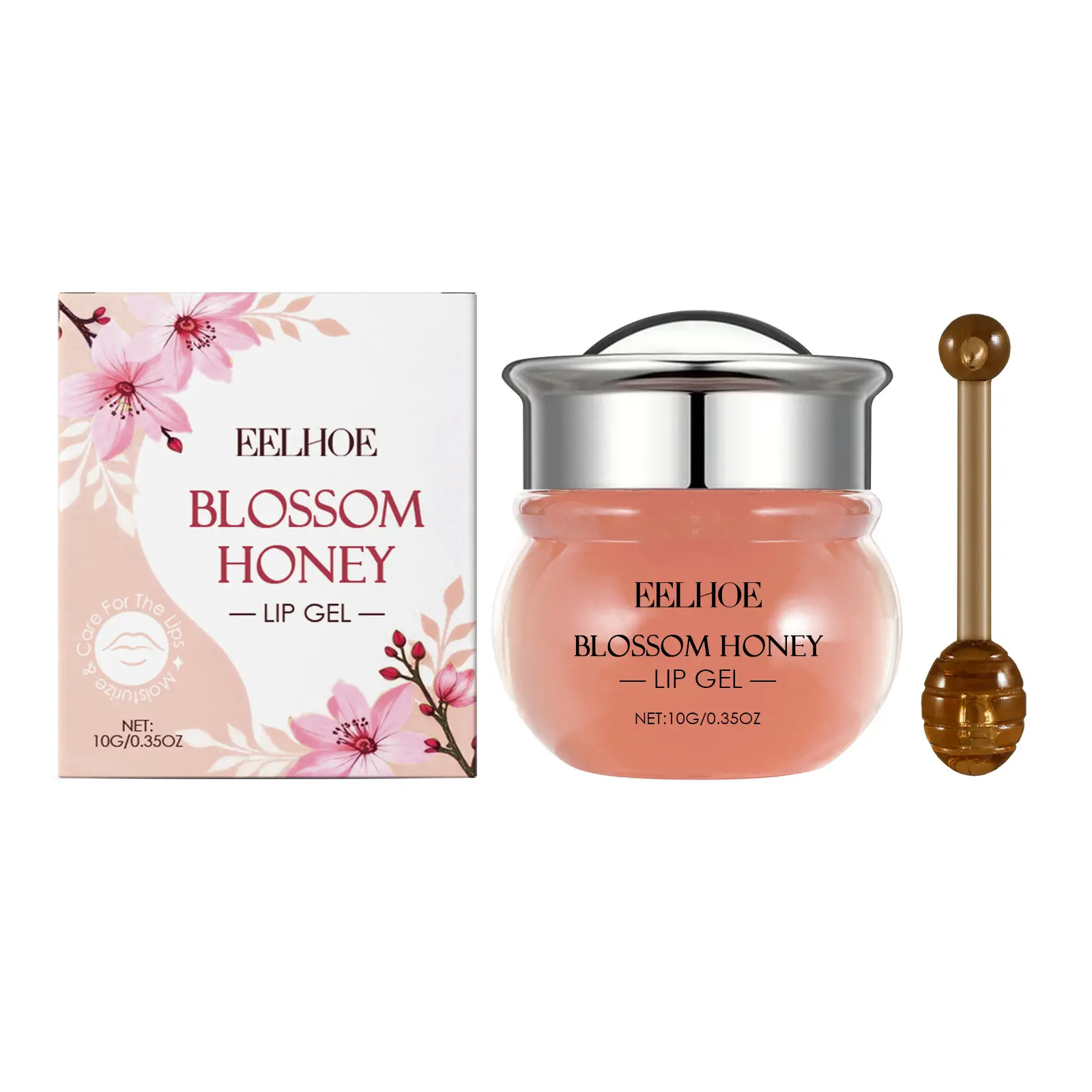 EELHOE Sakura Sleep Lip Gel, Sakura Honey Lipstick Brightening Lip Skin Moisturizing Lip Care