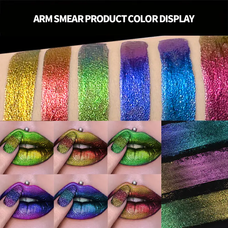 Chameleon EyeshadowsDiamond Glitter Liquid Eyeshadow StickHighly Pigmented Metallic Shimmering Long Lasting Shine All Makeup