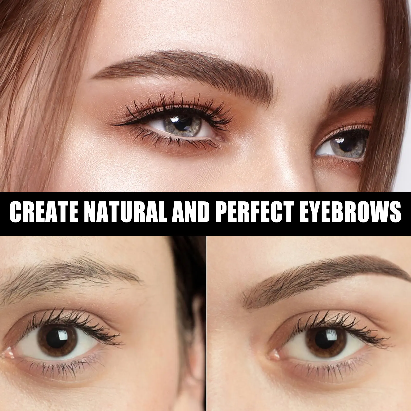 Transparent Eyebrow Cream  Transparent Natural Hold 3D Shaping, Long Lasting No Flaking, Waterproof & Smudge-proof