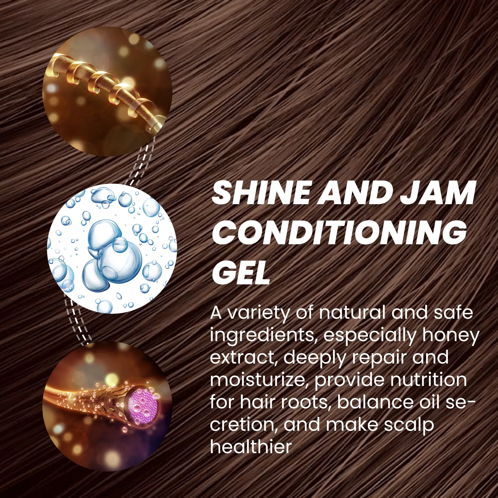EELHOE Dreadlocks Gel Hair Wax Keep Long-lasting Hair Style Moisturizing Dreadlocks Styling Natural Shine Styling Hair Product