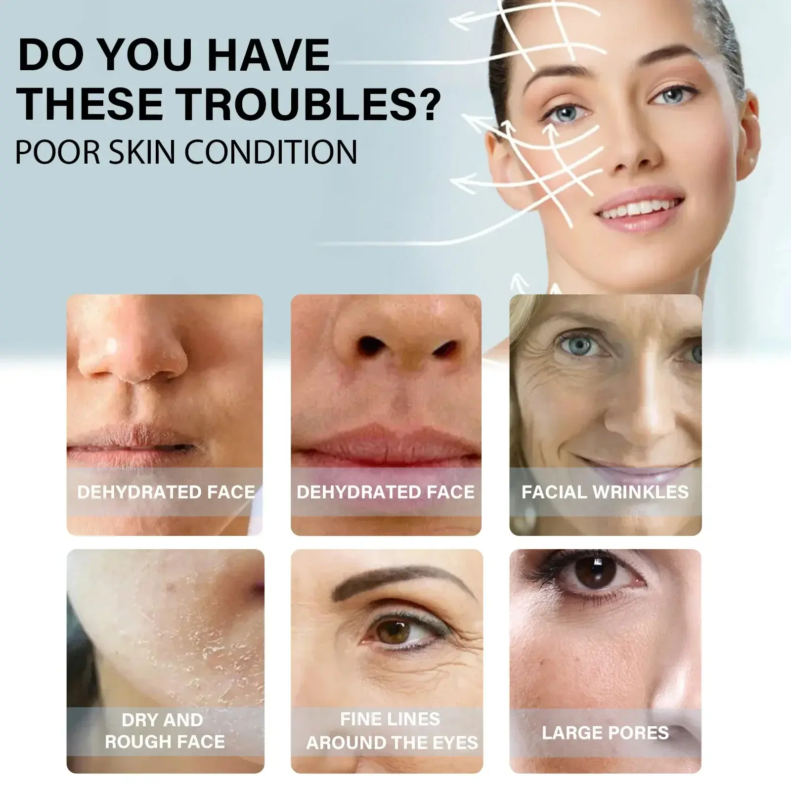 Gold Protein Line Anti-wrinkle Facial Filler Thread Lift Firm Face Serum Absorbable Anti Aging Moisturize Repair Skin Care