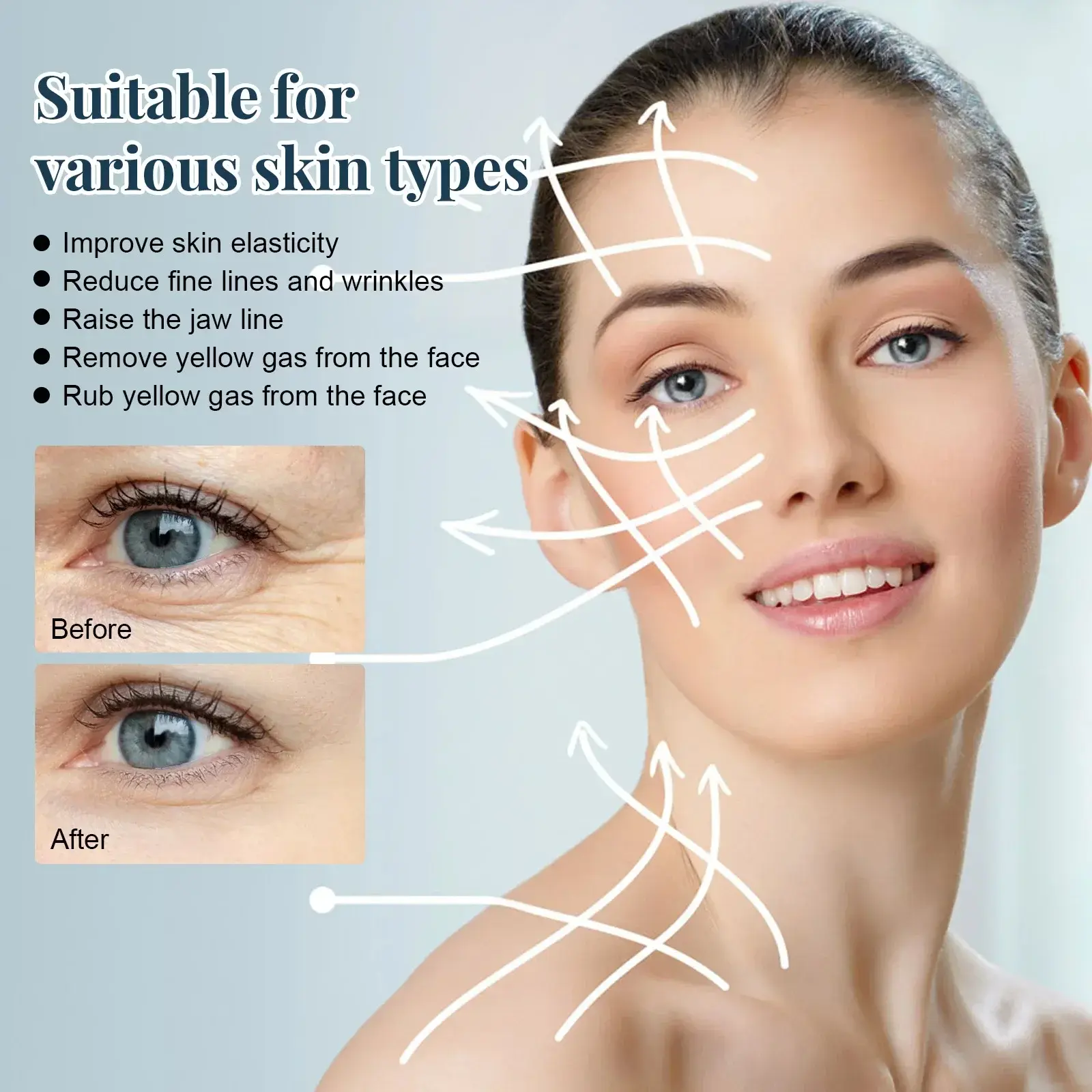 Gold Protein Line Anti-wrinkle Facial Filler Thread Lift Firm Face Serum Absorbable Anti Aging Moisturize Repair Skin Care