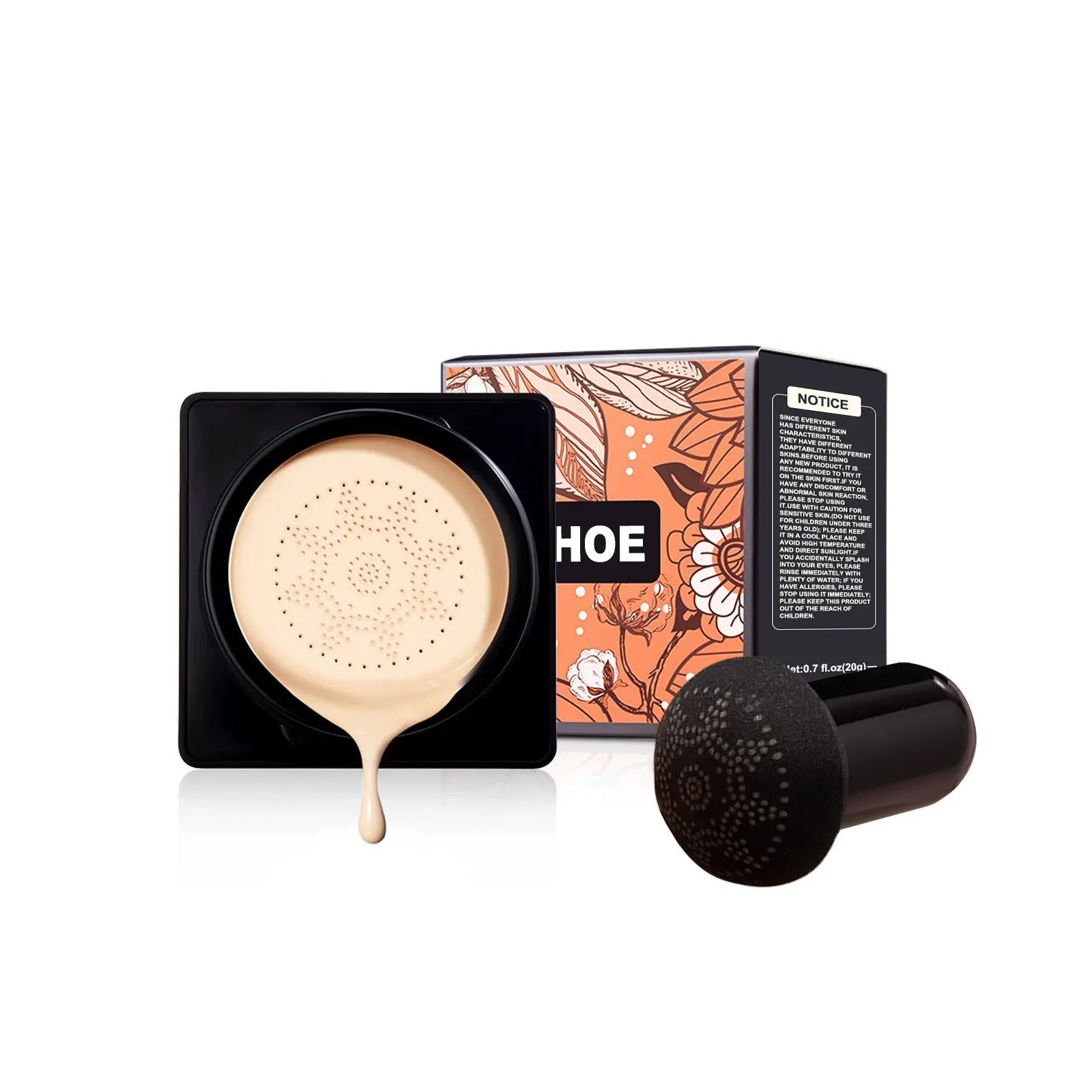 Magic Base with Mushroom Head Bb Cream with Air Cushion Cosmetics Makeup Concealer Full Coverage Natural Moisturizing Foundation