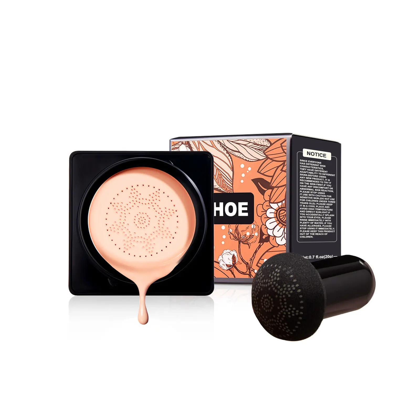 Magic Base with Mushroom Head Bb Cream with Air Cushion Cosmetics Makeup Concealer Full Coverage Natural Moisturizing Foundation