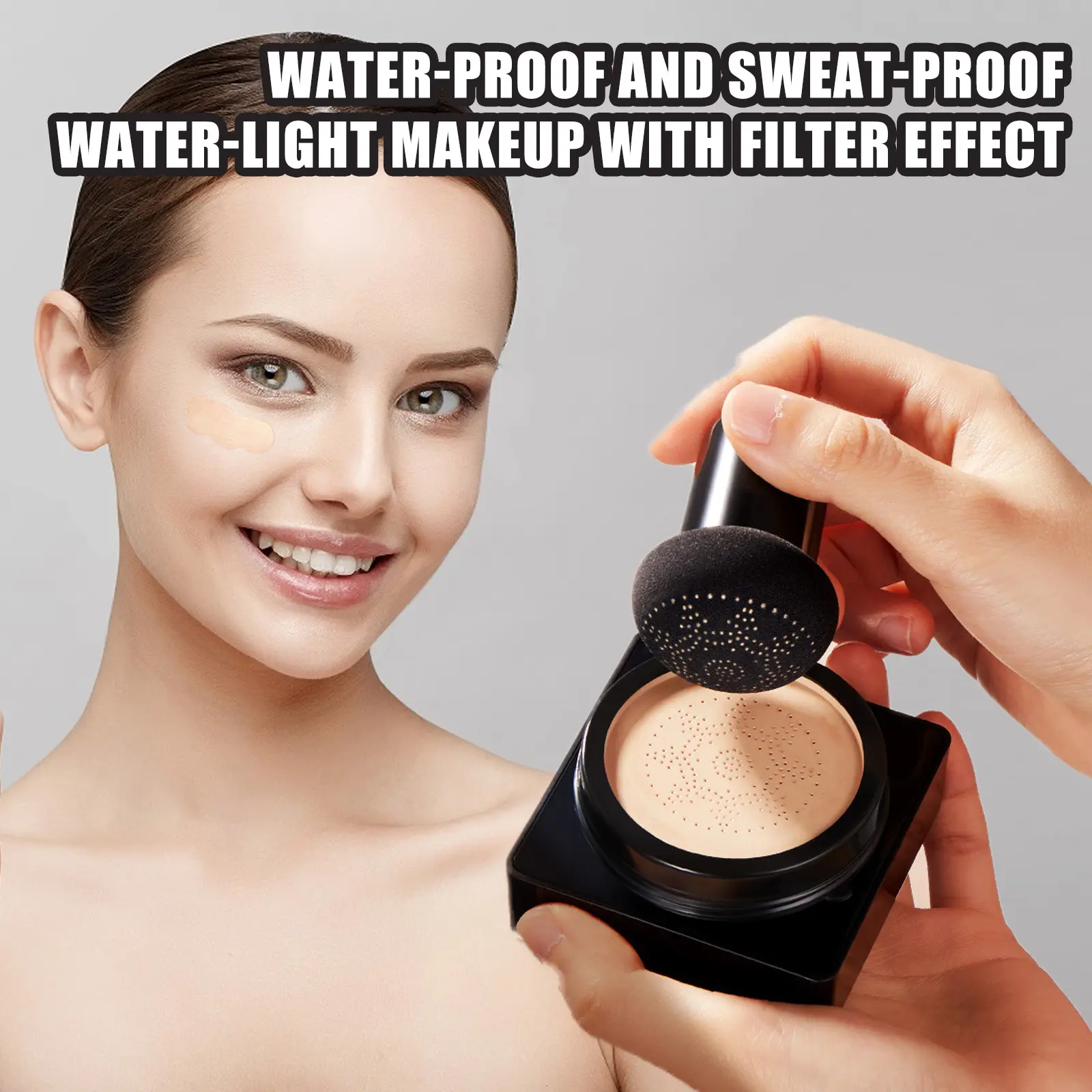 Magic Base with Mushroom Head Bb Cream with Air Cushion Cosmetics Makeup Concealer Full Coverage Natural Moisturizing Foundation