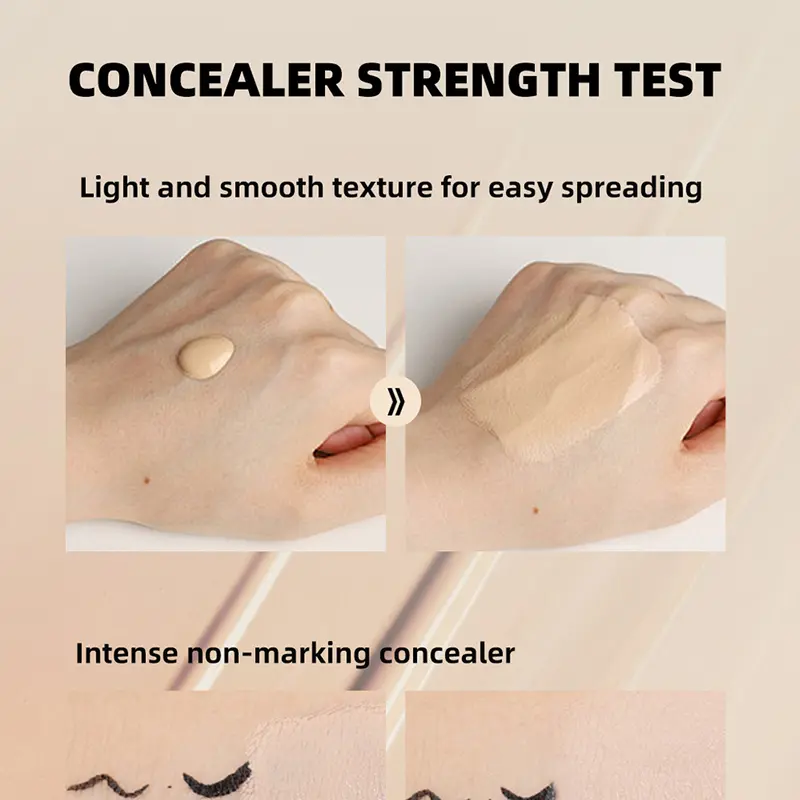 Concealer Liquid Foundation Cover Acne Dark Circles Long Lasting Moisturizing Delicate Concealer Cream Face Makeup 4Color 2024