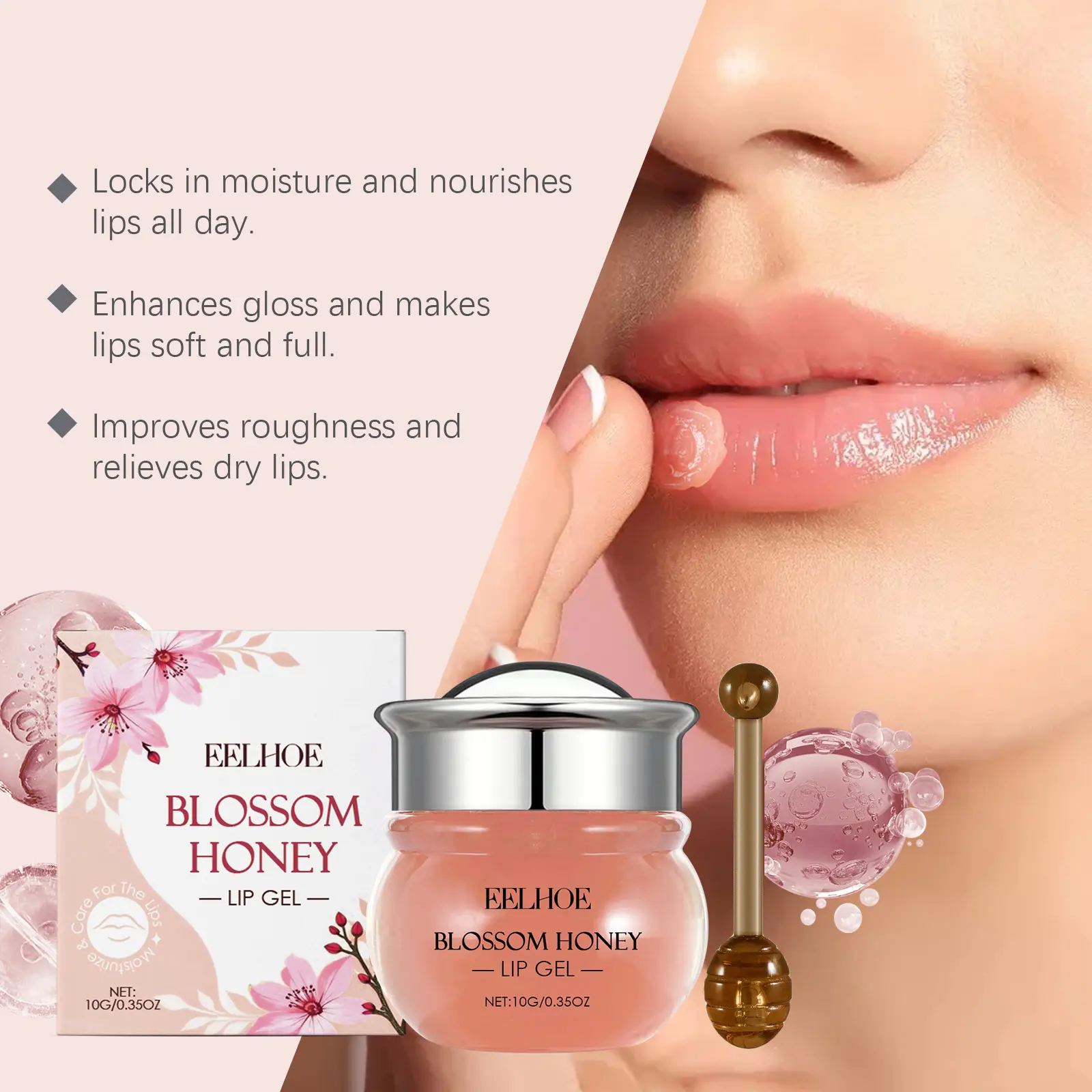 Vitamin E Sakura Lip Moisturizing Gel Supports Dry and flaky lips Moisturizes Lips.Improves Lip Gloss and Lasting Moisturizing