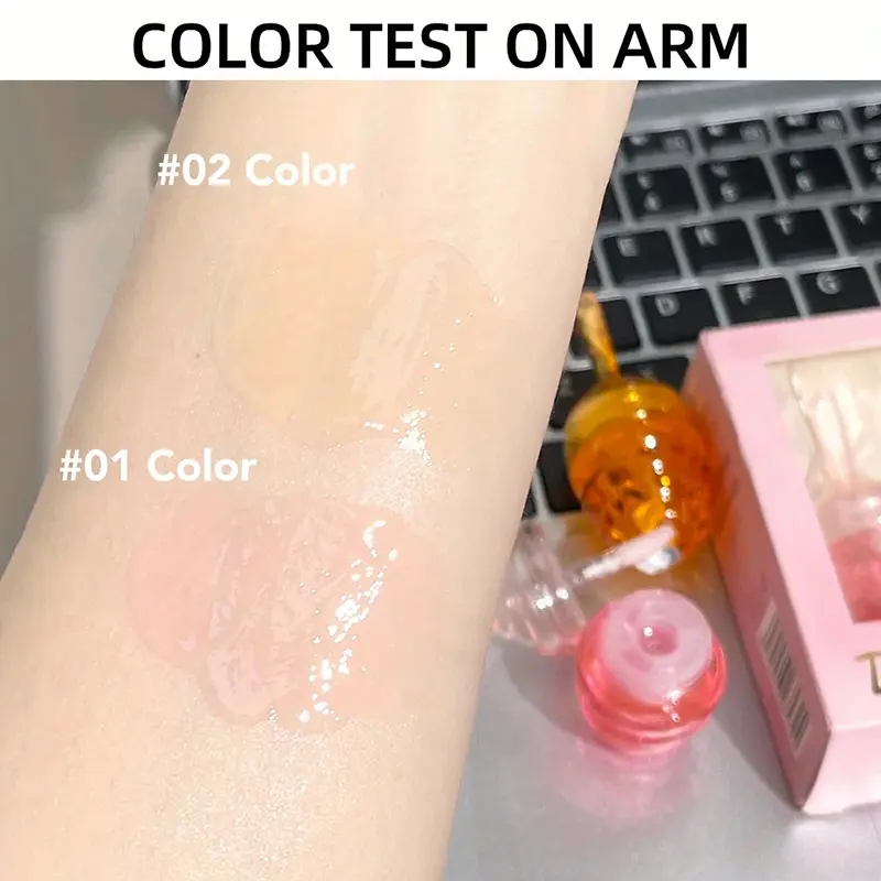 Small Honeypot Lip Oil Moisturizing Fading Lip Water Dudu Lips Waterproof Nonstick 24 Hours Long Lasting Cosmetic Makeup Care