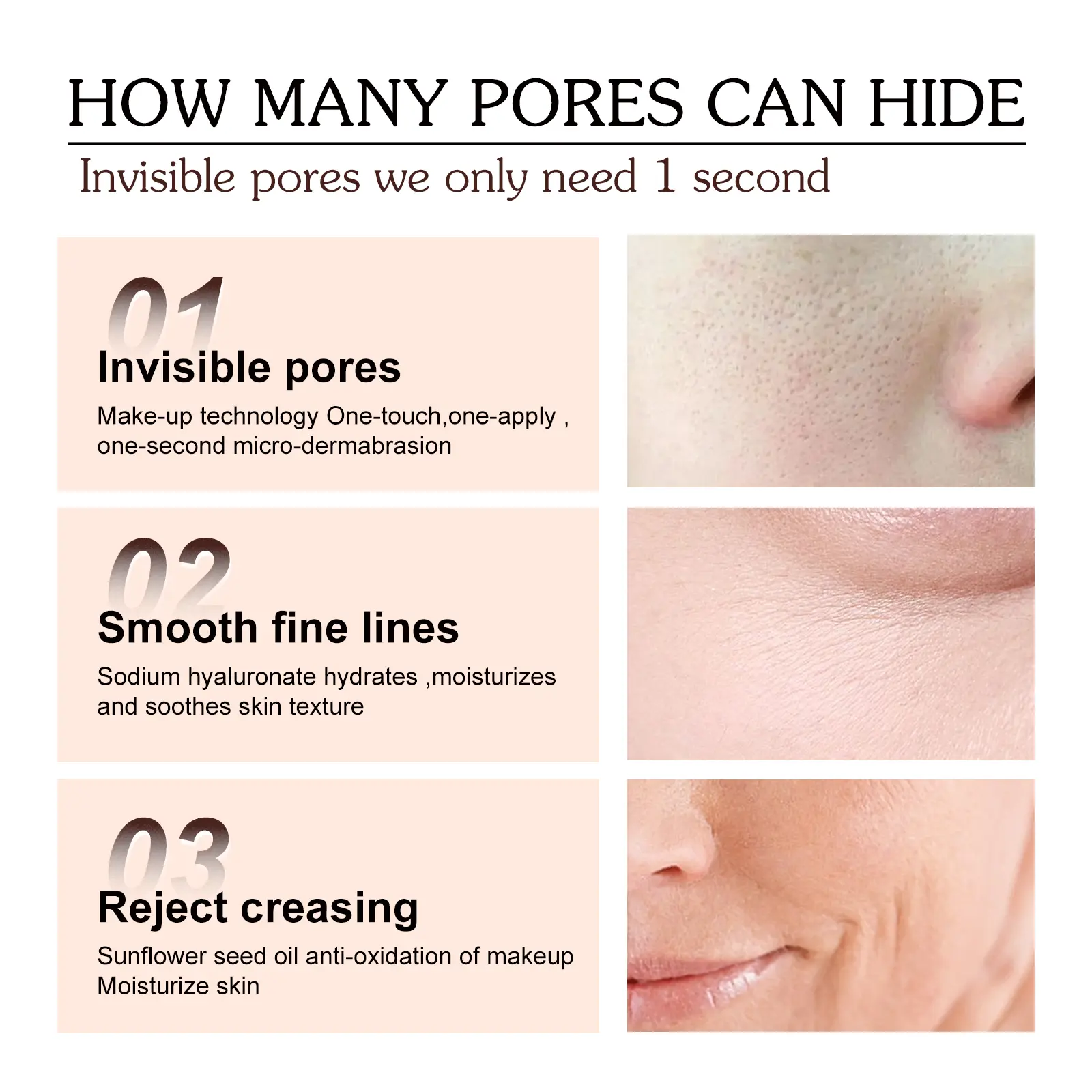 EELHOE Moisturizing Waterproof Face Primer Makeup Base Gel Oil-control Matte Smooth Fine Lines Invisible Pore Isolation Stick