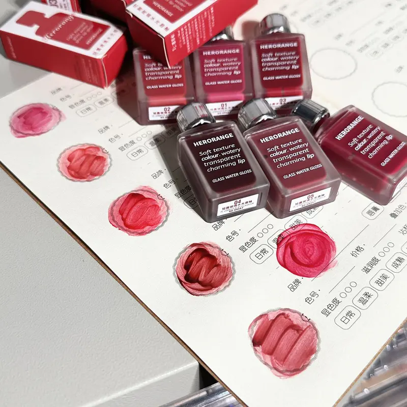HERORANGE HR567 Transparent Ice Velvet Lip Glaze Matte Matte Pigment Lipstick Lip Gloss Student Affordable Makeup