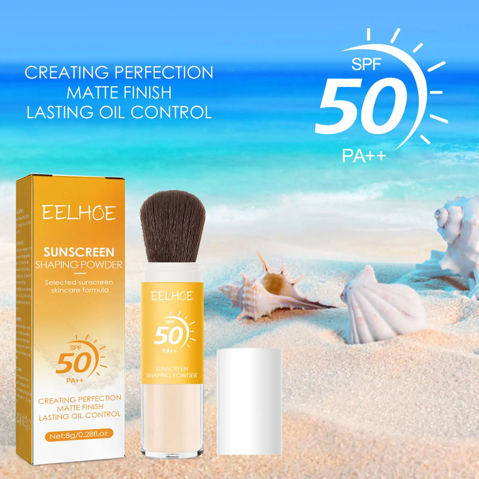 Sunscreen Setting Powder Oil Control Matte Finish Lasting Sweatproof Waterproof Anti Sunburn Sunblock Finishing Powder Cosmetic