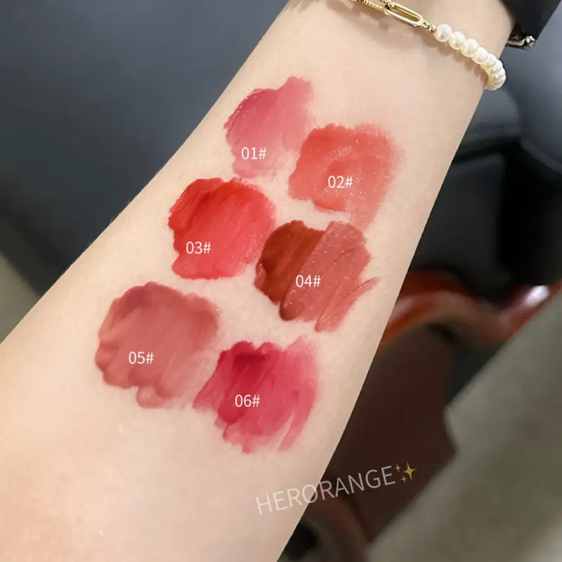 HERORANGE HR567 Transparent Ice Velvet Lip Glaze Matte Matte Pigment Lipstick Lip Gloss Student Affordable Makeup