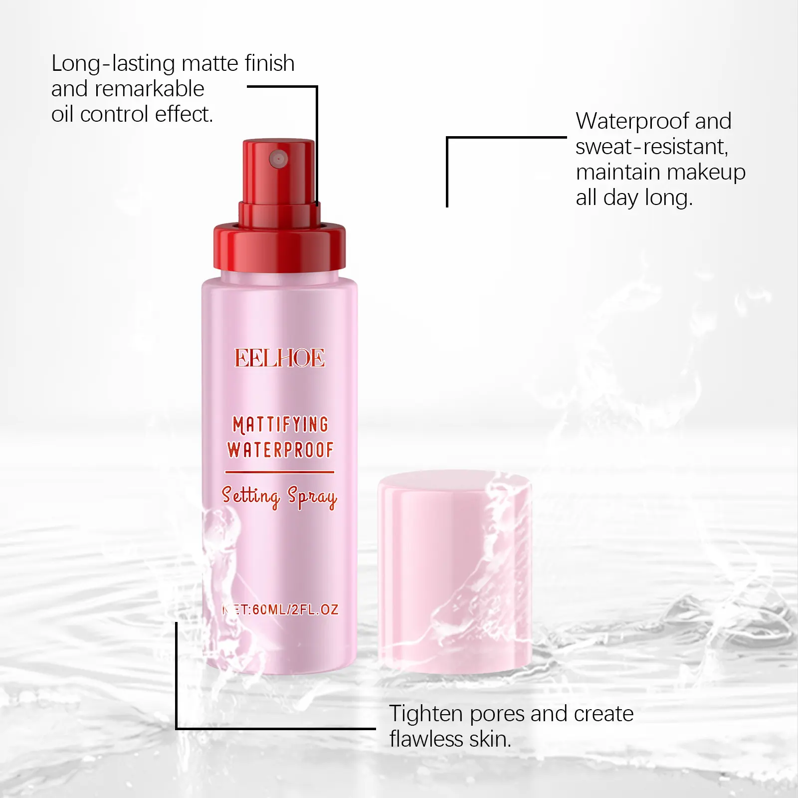 EELHOE Makeup Fixer Spray Moisturizing Face Make up Waterproof Lasting Oil Control Natural Matte Refreshing Makeup Setting Spray