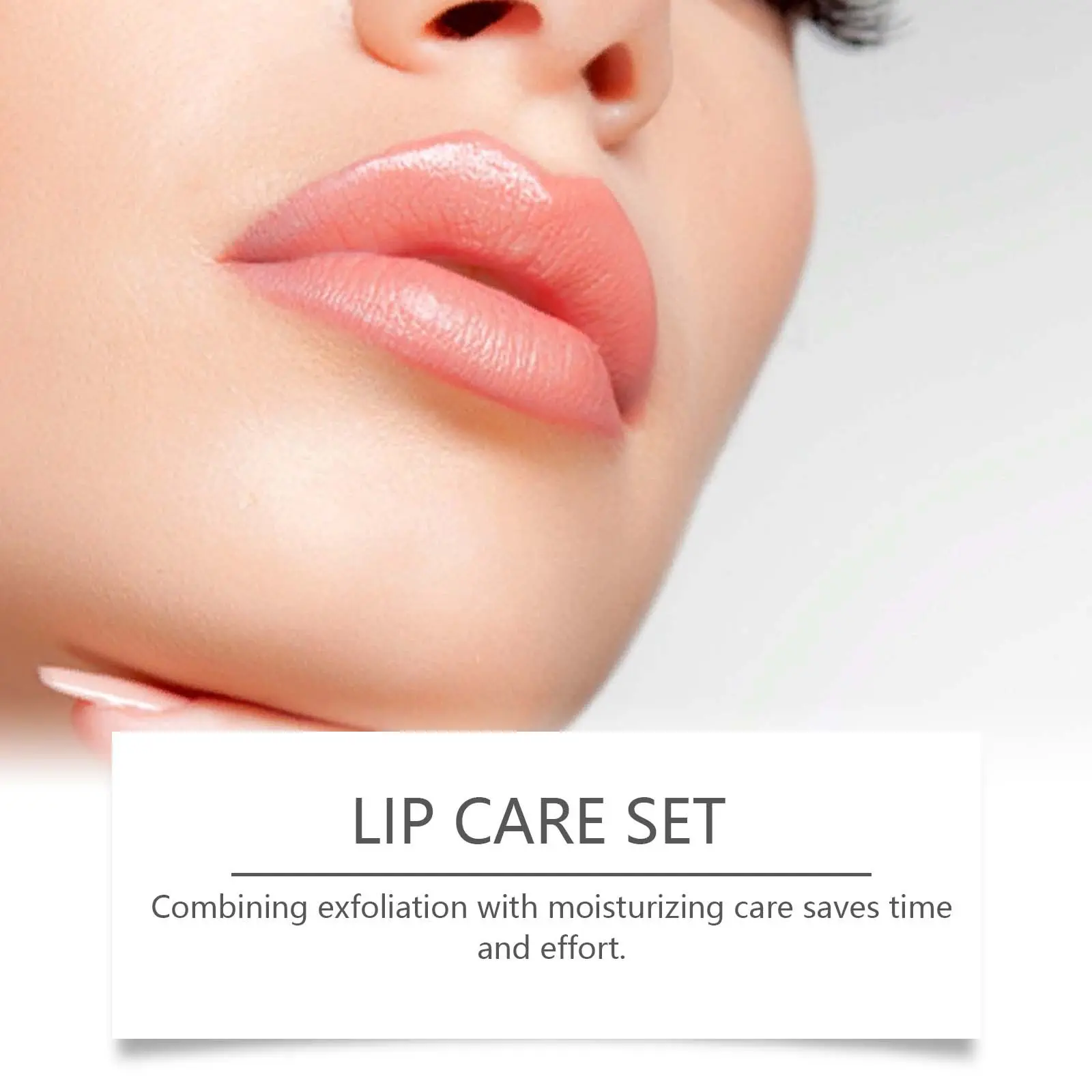 EELHOE Nourishing and Moisturizing Lip Care Kit, Gentle Moisturizing Cleansing Horny Soft Smooth Lip Care