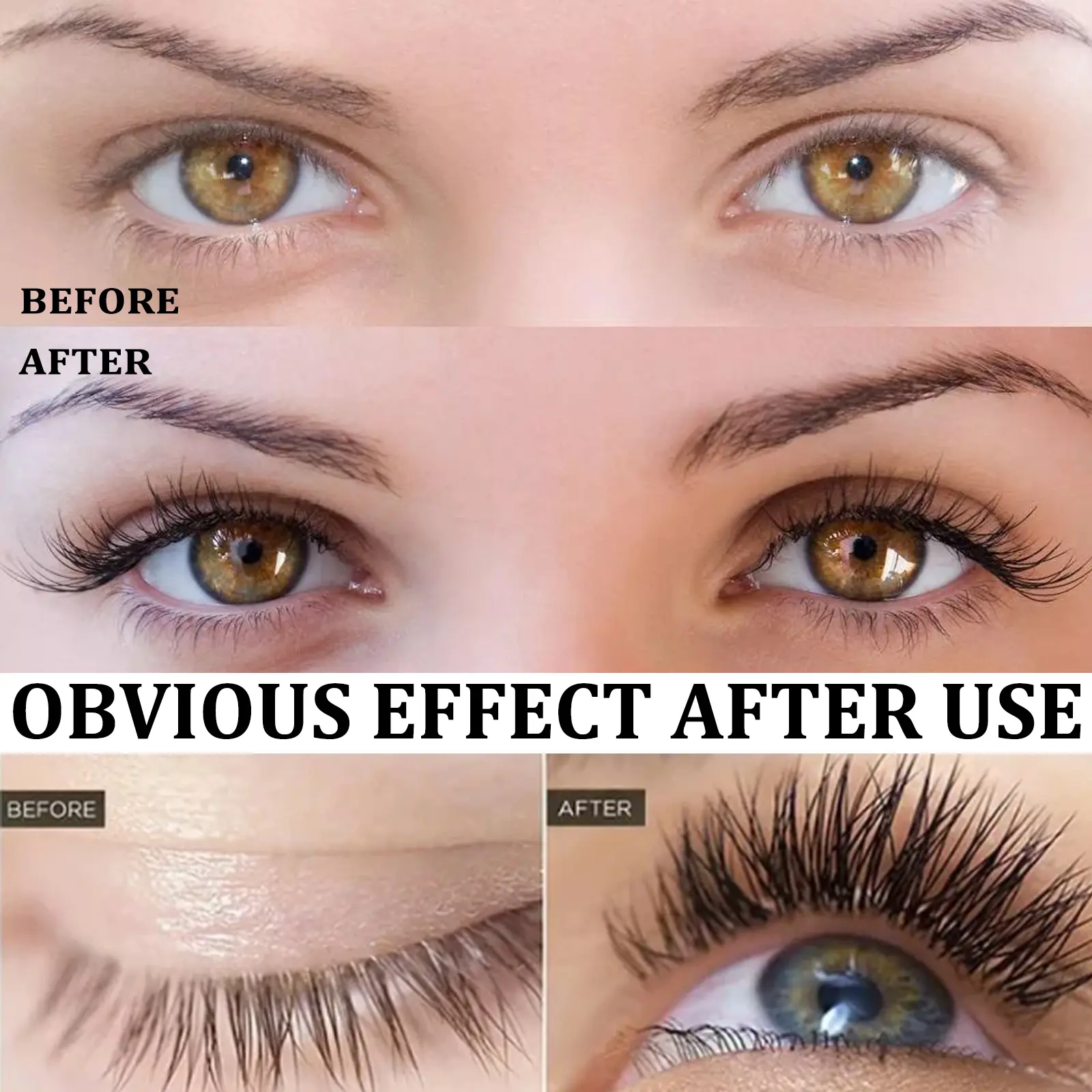 EELHOE Mascara Ebony Curl Eyelashes Eyebrows Natural Beauty Mascara Nourishing Traceless Lengthening Mascara nourish and thicken