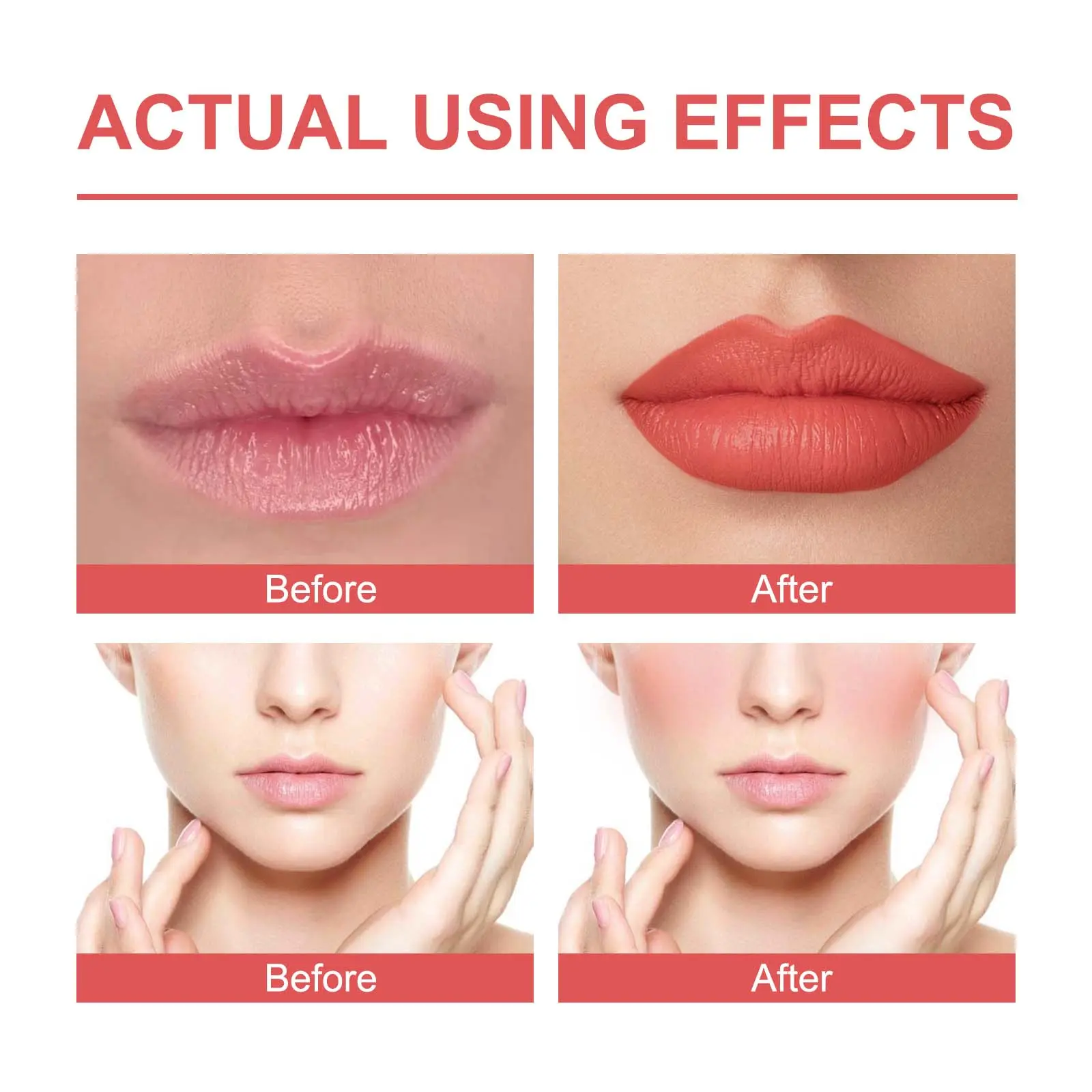 EELHOPE Blush & Lip Gloss is a lightweight, fitting, velvety matte multi-purpose contouring blush