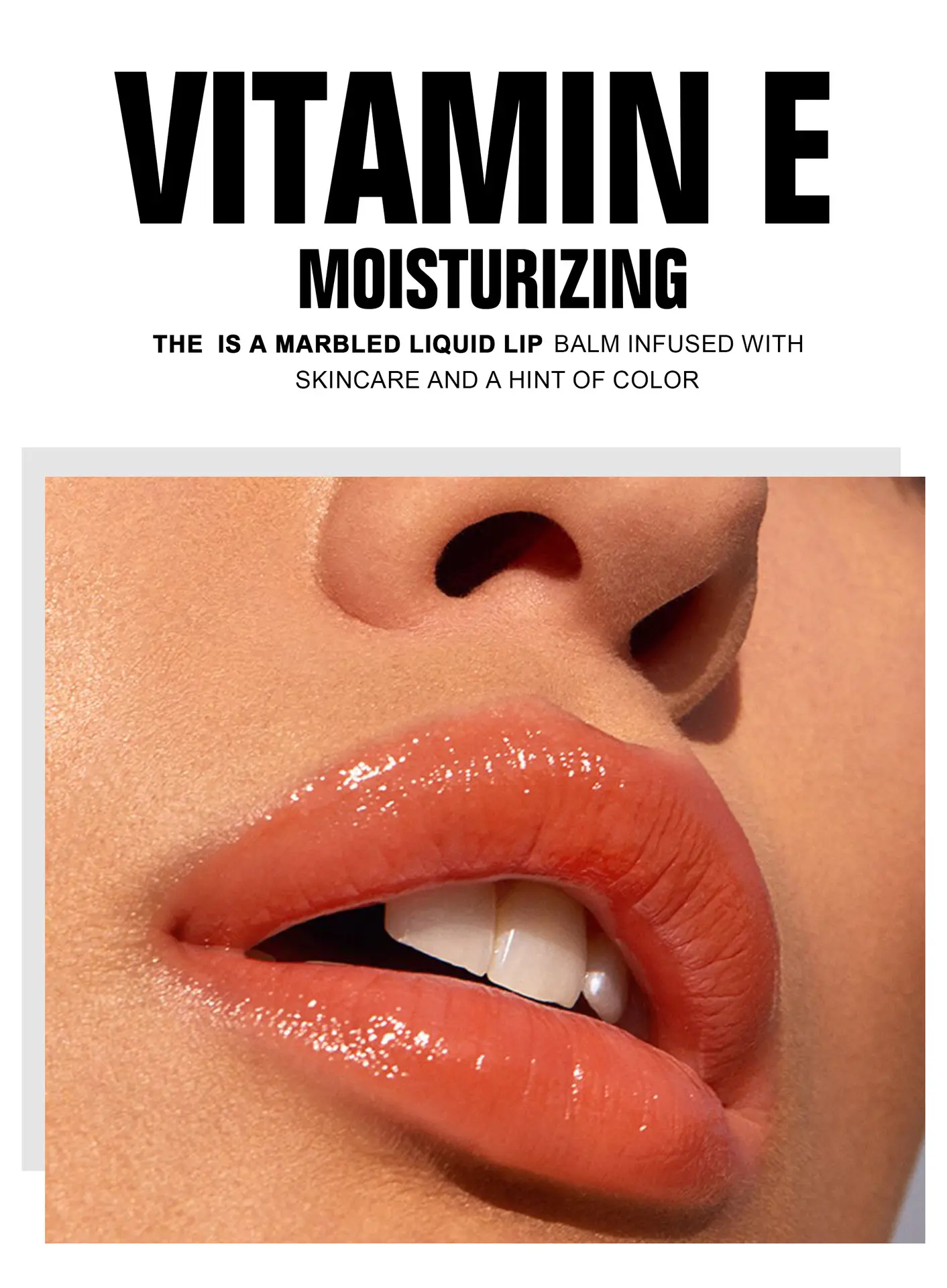 Marble mirror natural three-dimensional Paint light soft mist easycolor lip glaze Moisturizes lips without fading gloss lipstick