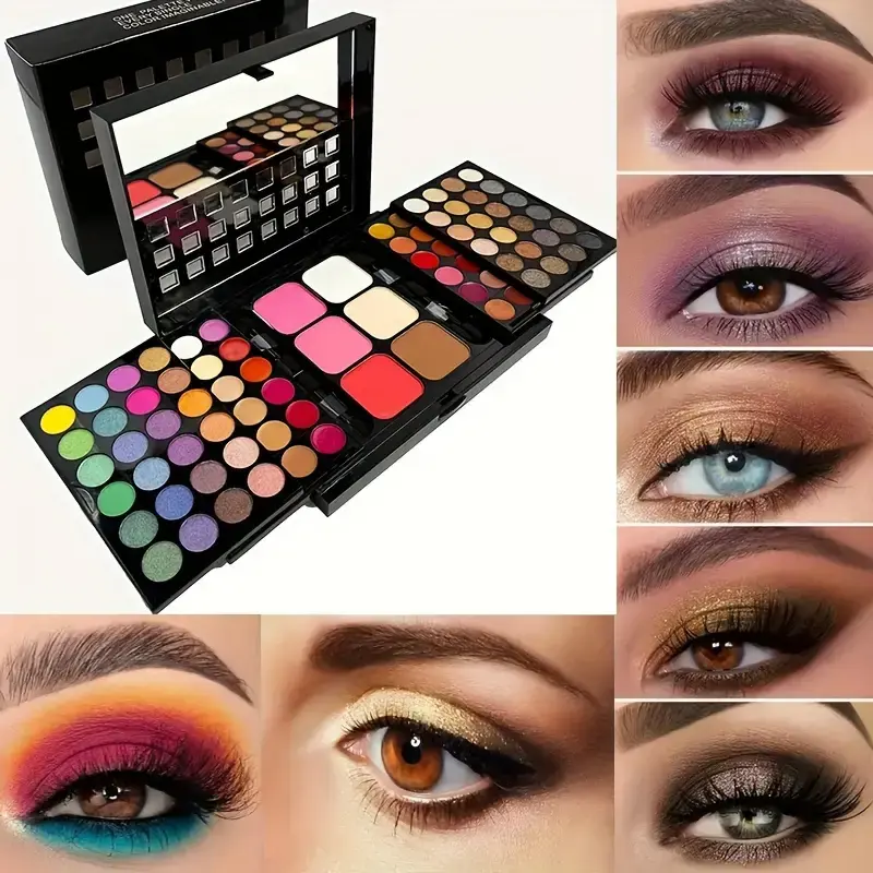 78 Color Eyeshadow Palette Waterproof Makeup Eye Shadow Palette Glitter Matte Pigmented Powder Pressed Shine Eyeshadow Cosmetic