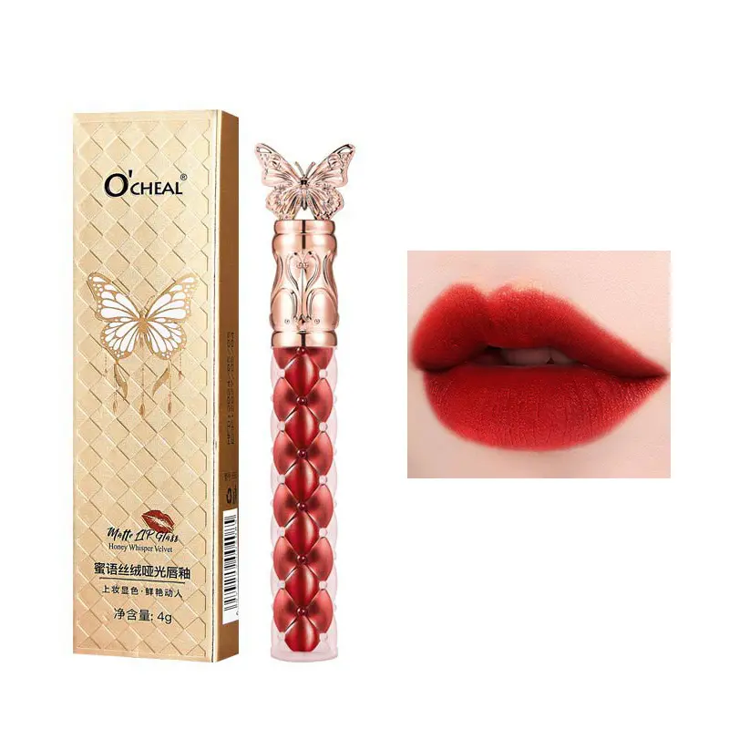 OCHEAL Matte Lacquer Lip Gloss , Non-Sticky and Long-Lasting Wear for a High-Shine Glass Effect ,A must for summer