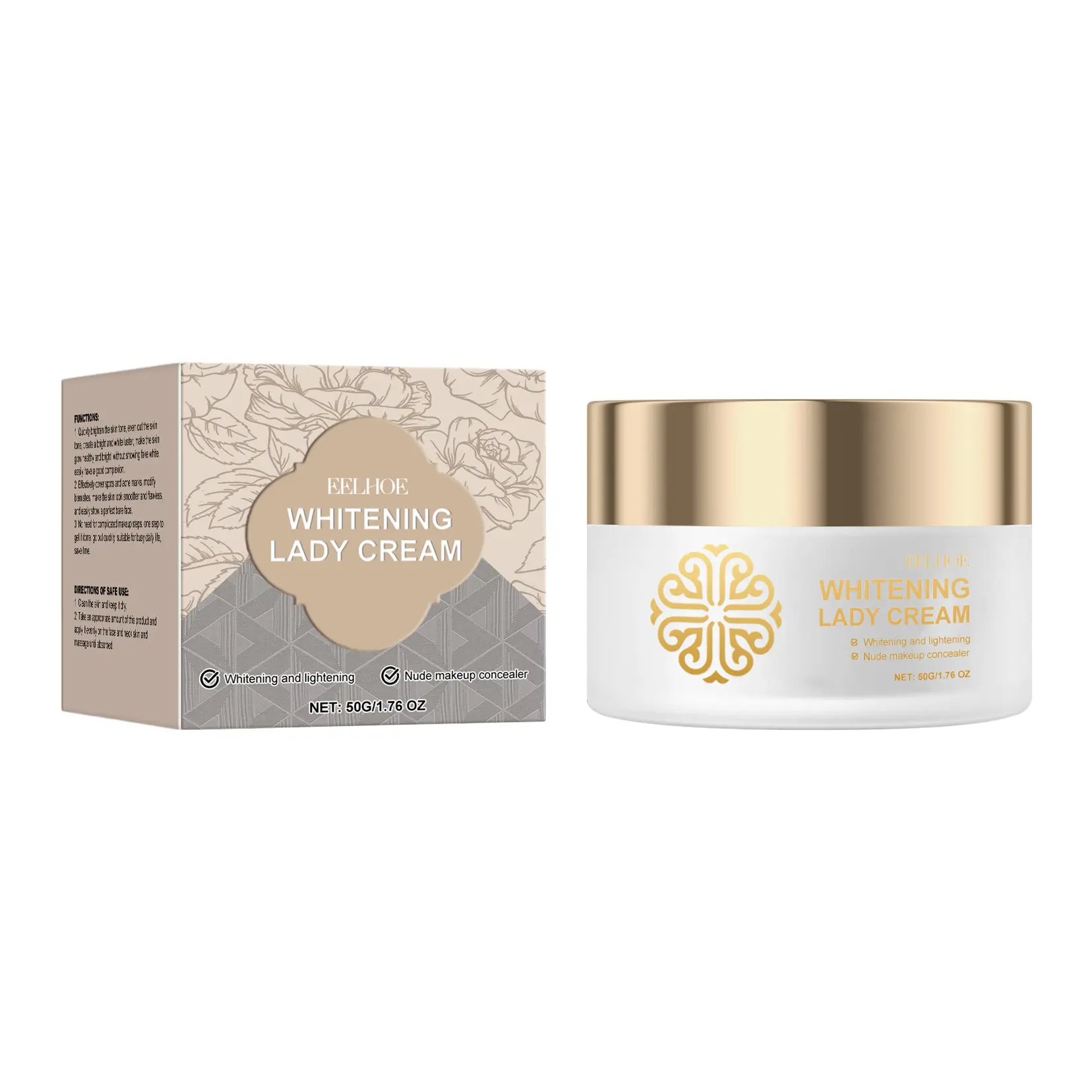 Nude Makeup Concealer Brightening Skin Invisible Pore S-pots Scars Blemish Full Coverage Concealer Foundation Cream Lazy Make Up