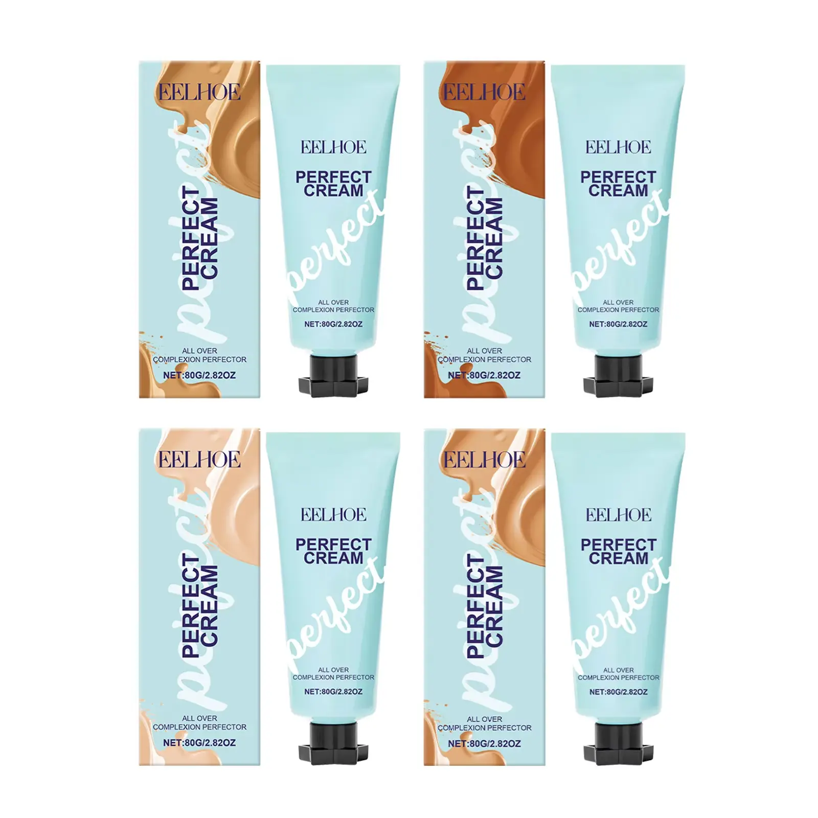 ​EELHOE Perfect Cover BB Cream Nicotinamide Face Brightening Lightweight Refreshing Long Lasting Wear Concealer Makeup Products