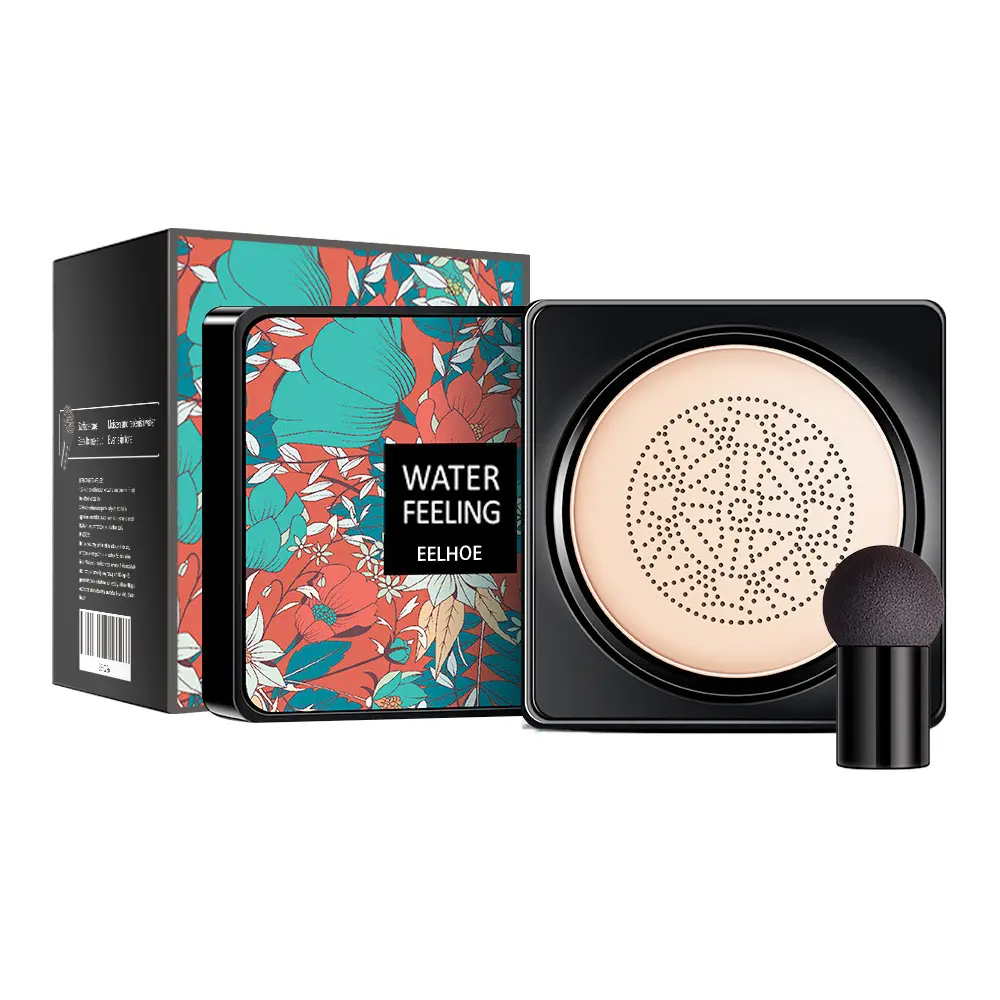 EELHOE Air Cushion CC Cream Sweatproof Matte Finish Cover Blemishes Face Magic Base with Mushroom Head Puff CC Cream Foundation