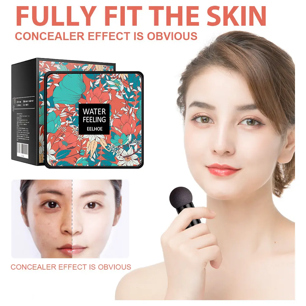 EELHOE Air Cushion CC Cream Sweatproof Matte Finish Cover Blemishes Face Magic Base with Mushroom Head Puff CC Cream Foundation