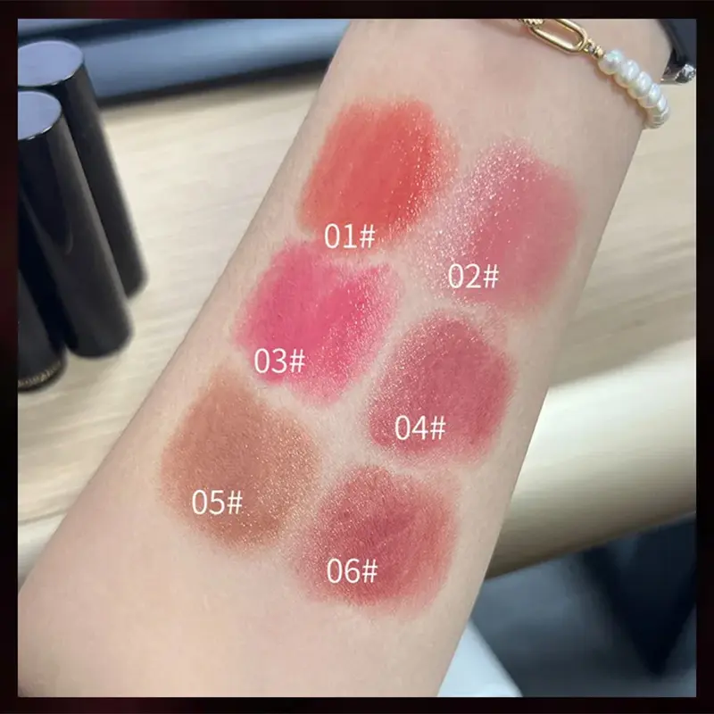6 Colors Jelly Lipstick Moisturizing Mirror Water Light Solid Lip Gloss Glass Tea Russet Lip Glaze Tint Beauty Makeup Cosmetics