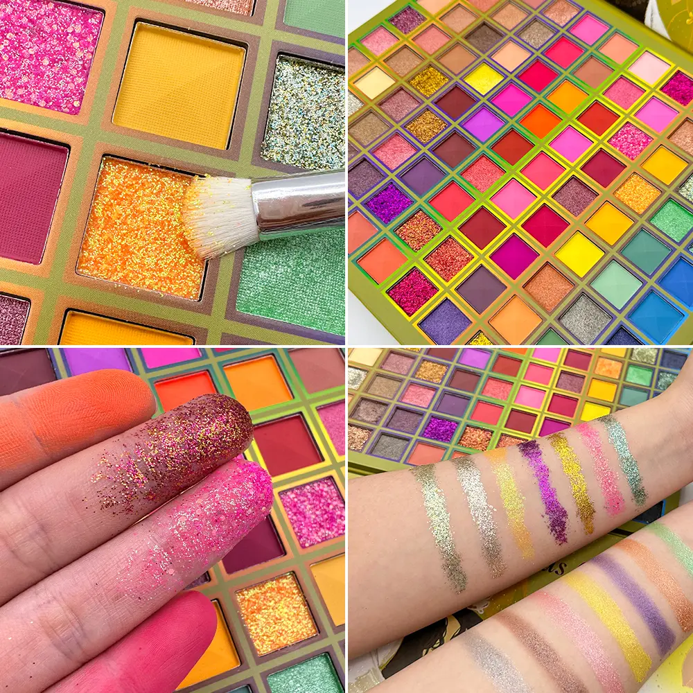 99 Color Rainbow Eye Makeup Plate Professional Matte Flash Plate Durable Eye Shadow Plate Suitable for Gifts to Women Cosmetics