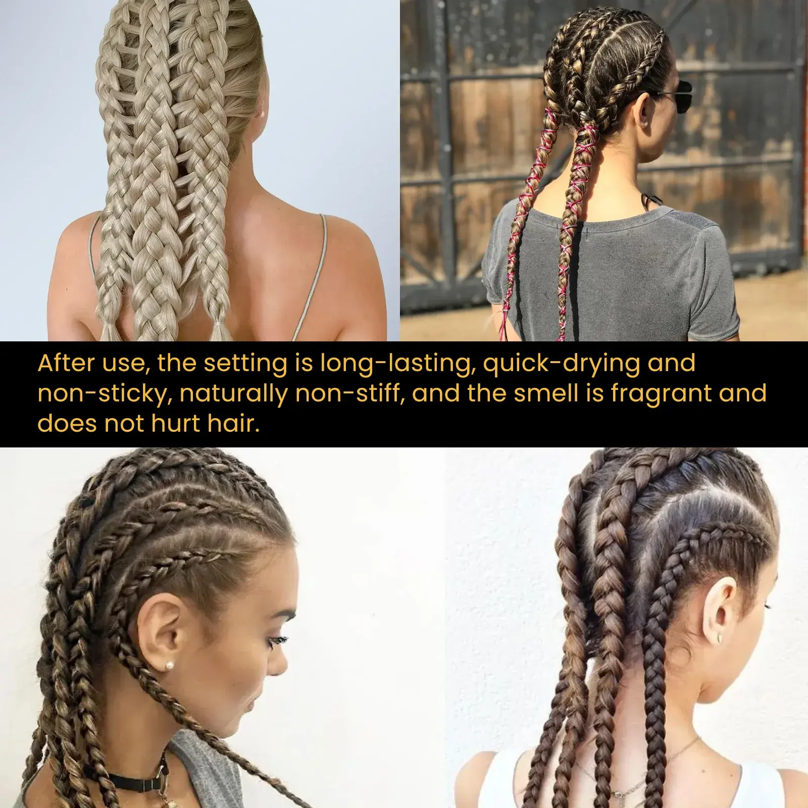 Hair Braiding Gel Hair Styling Waxes Cream Long Lasting Twist Strong Hold Smooth Hair Styling Anti-Frizz Edges Braid Wax 50g