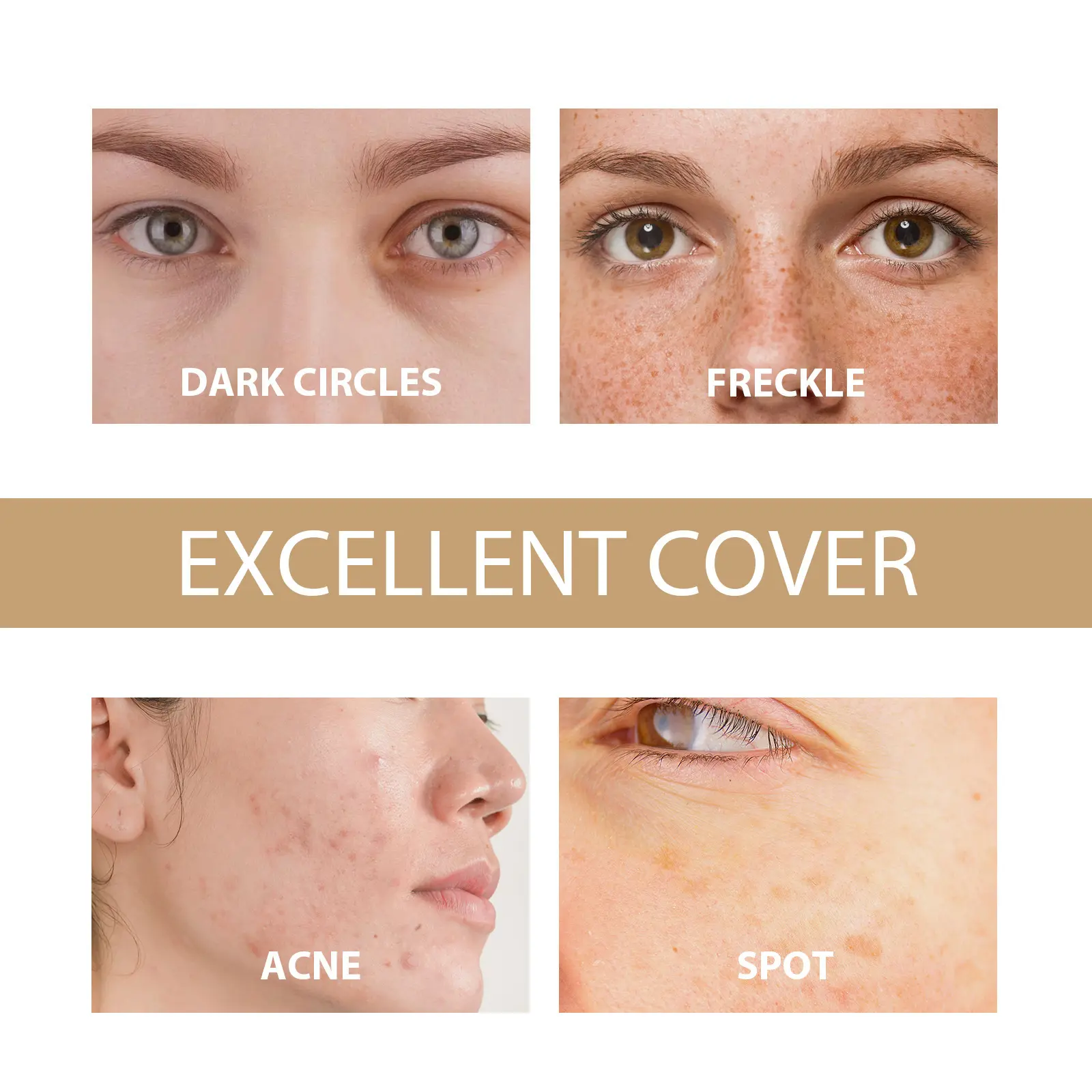 Concealing Foundation Sunscreen Oil Control Lasting Moisturizing Blemish Cover Liquid Foundation Full Coverage Flawless Makeup