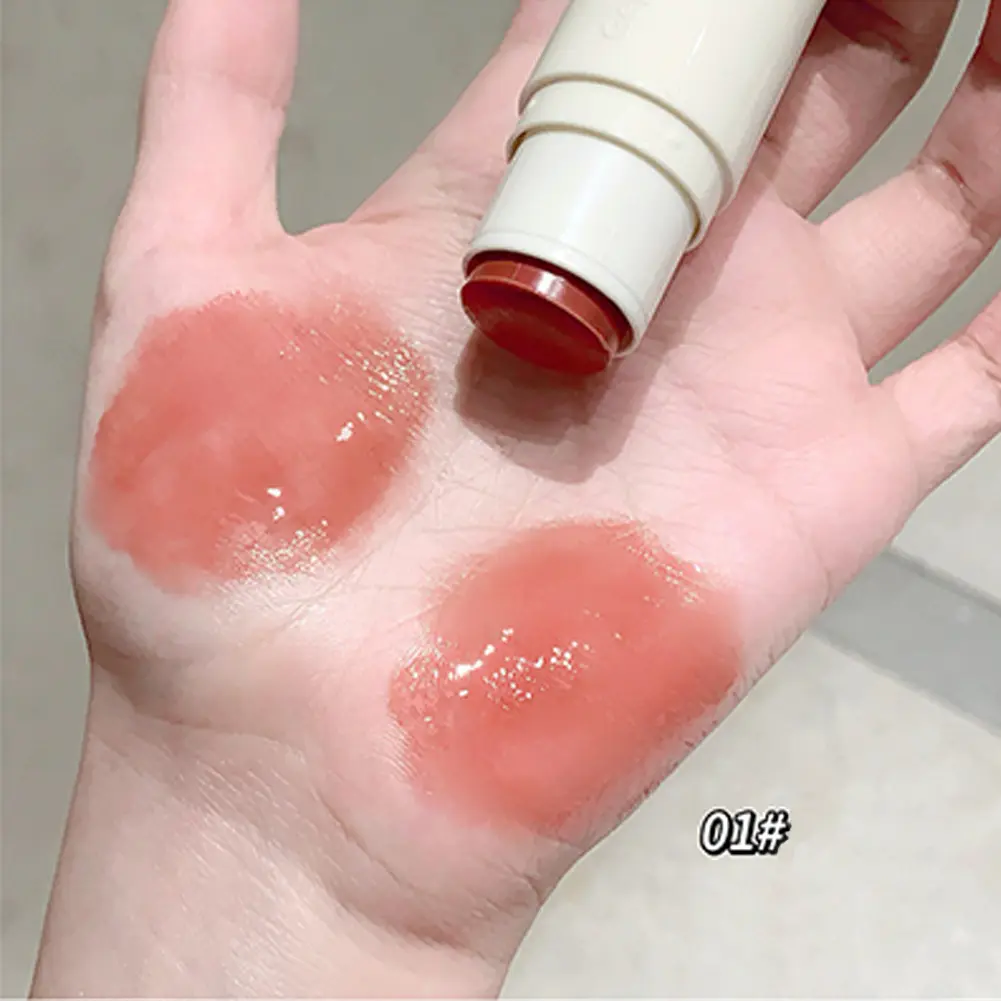 Double Head Sponge Monochrome Powder Blusher lip cheek dual-use durable matte natural rouge powder blusher stick light nature