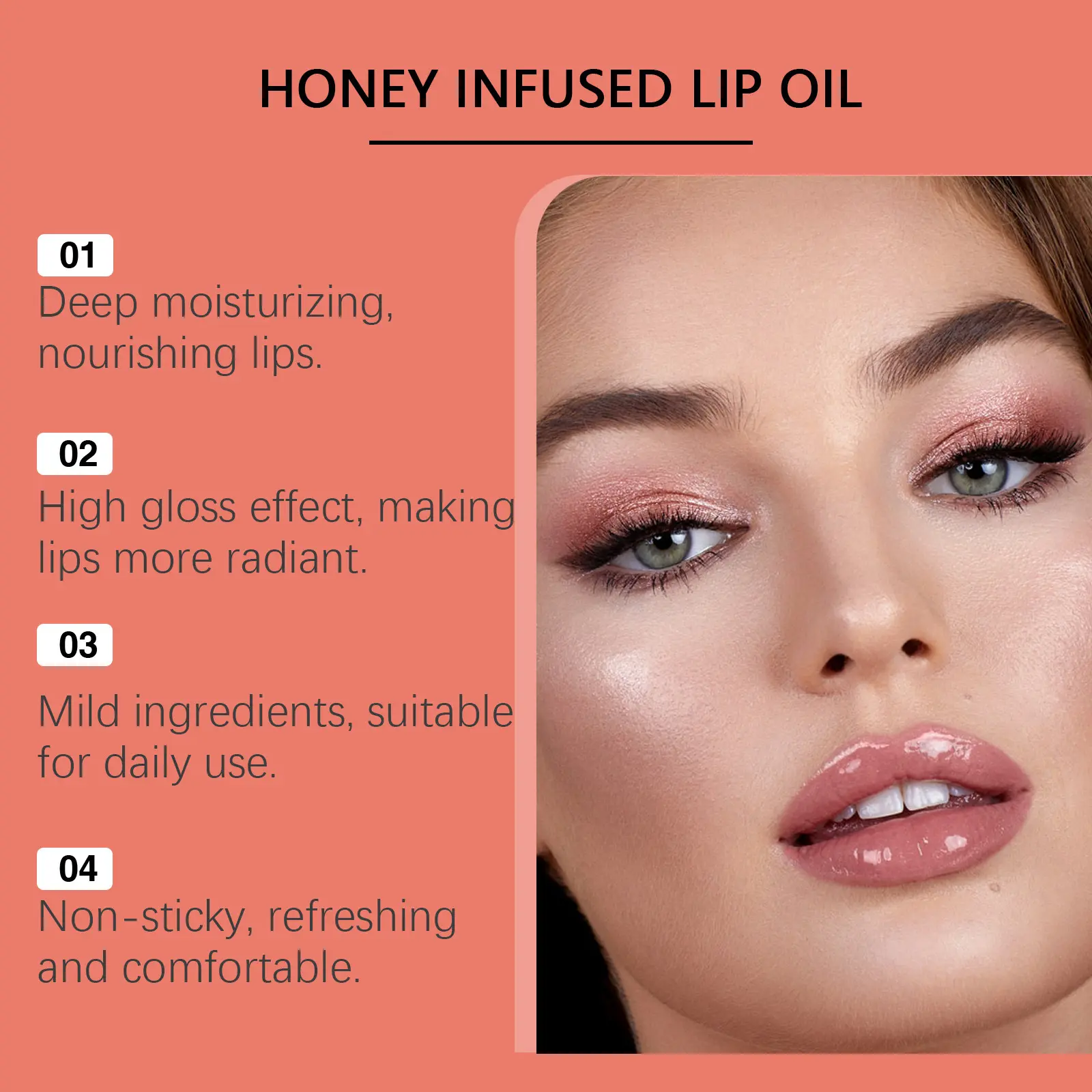 Eelhoe Lip Moisturizing Oil Series Keep Plumping Lasting Shiny Deep Hydrating Non Stick Women Flavoring Makeup Lip Gloss Liquids