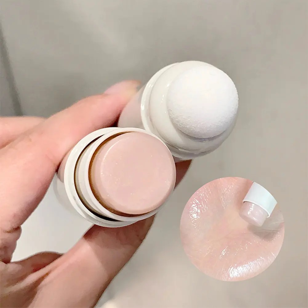 Double Head Sponge Monochrome Powder Blusher lip cheek dual-use durable matte natural rouge powder blusher stick light nature