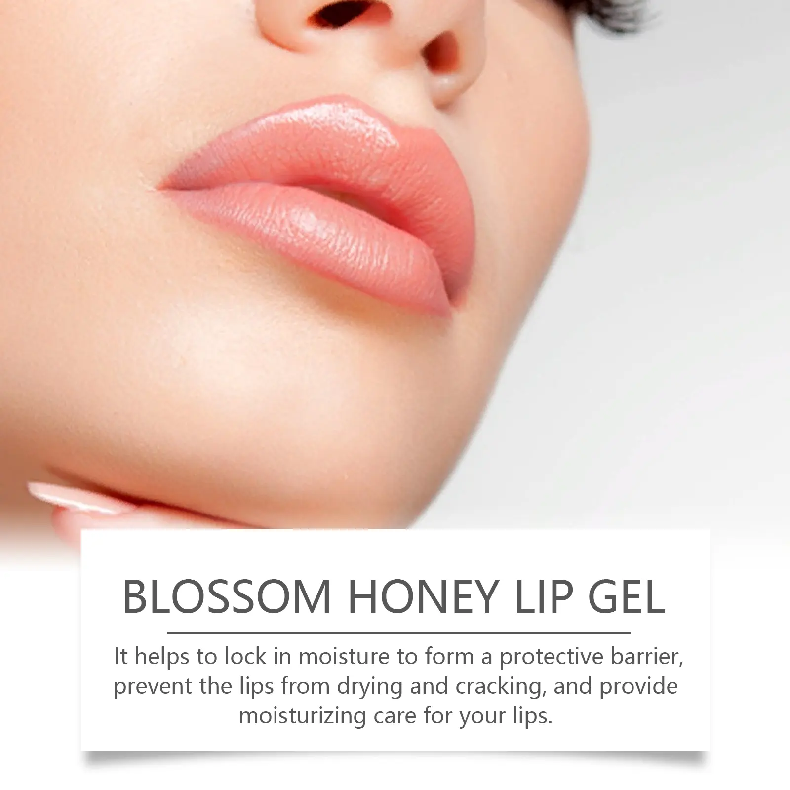 Natural Cherry Blossom Sleep Lip Gel Moisturizing Honey Jelly Smooth Lip Line Lip Balm Removal Exfoliating Gel for Dead Skin