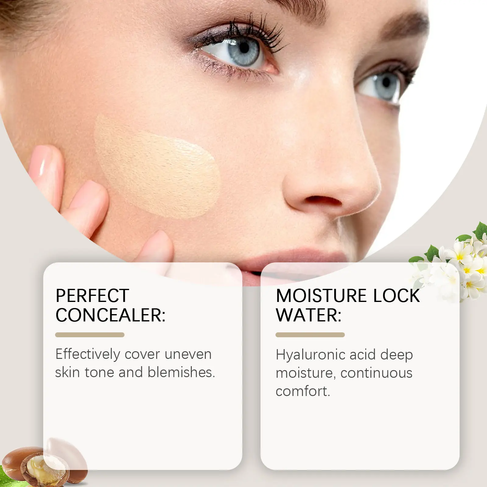 ​EELHOE DD Cream Long Lasting Spf 15 Anti UV Protection Deep Hydration Face Flawless High Coverage Makeup Base Liquid Foundation
