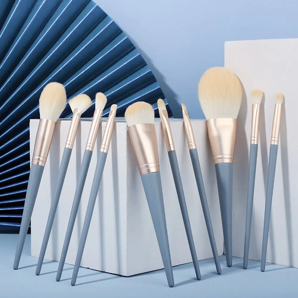10PCS Professional Makeup Brush Set Soft Fluffy Foundation Concealer Powder Blusher Brushes Mixed Beauty Kit for Makeup Artist