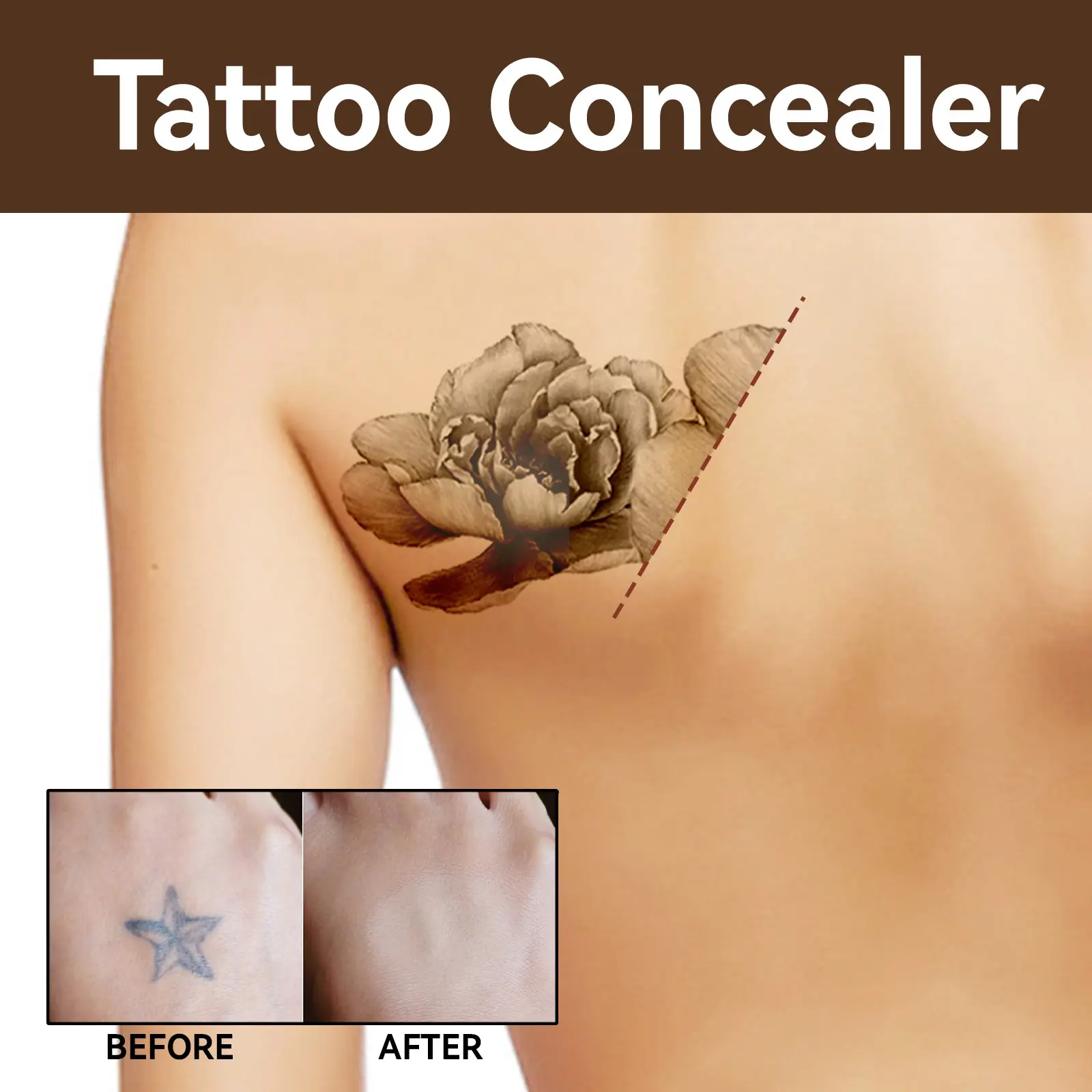 EELHOE Tattoo Concealer Cover Scar Birthmarks Spots Hide Blemish Skin Brighten Long Lasting Cover Waterproof Concealer Cream