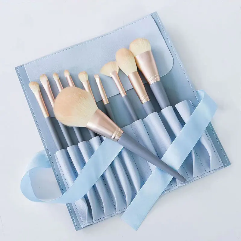 10PCS Professional Makeup Brush Set Soft Fluffy Foundation Concealer Powder Blusher Brushes Mixed Beauty Kit for Makeup Artist