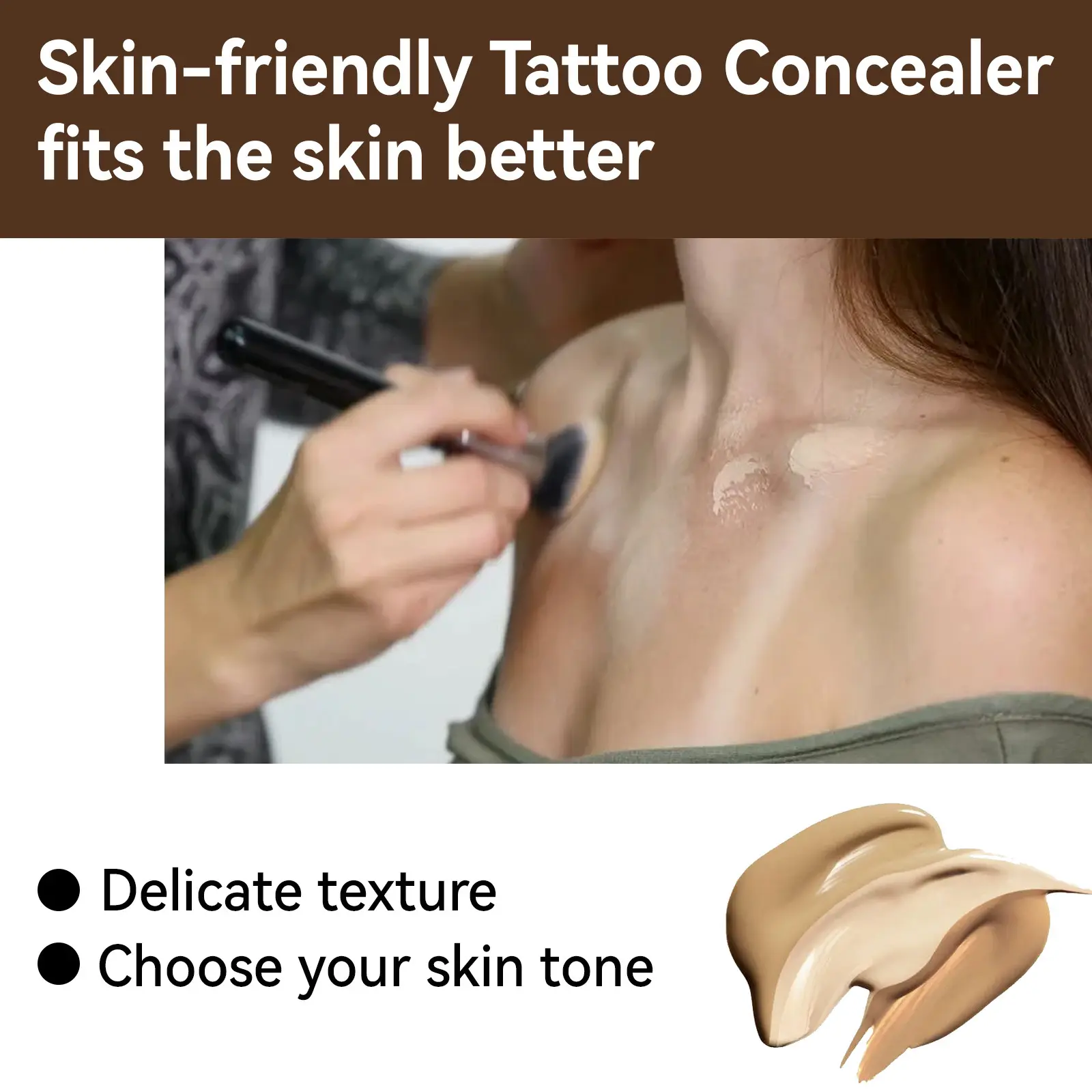 EELHOE Tattoo Concealer Cover Scar Birthmarks Spots Hide Blemish Skin Brighten Long Lasting Cover Waterproof Concealer Cream