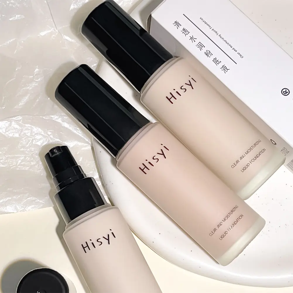 3 Colors Liquid Foundation High Coverage Makeup Base Lasting Concealer Waterproof Oil-Control Face Foundation Makeup Cosmetics