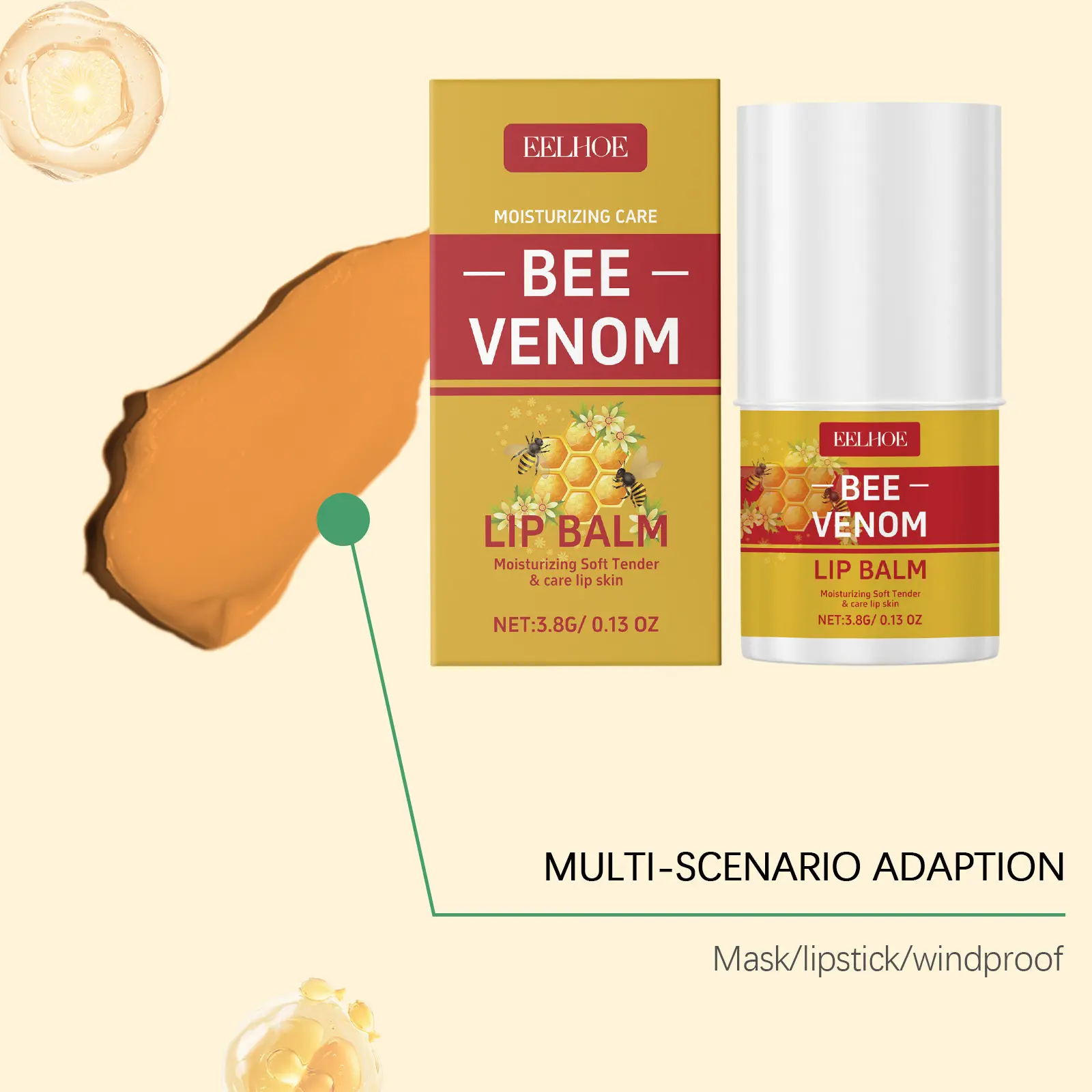 Eelhoe Coconut Oil Moisturizing Lipstick Lasting Shine Keep Plumping Repairing Damaged Non Stick For Dark Lips Nourishing Cream