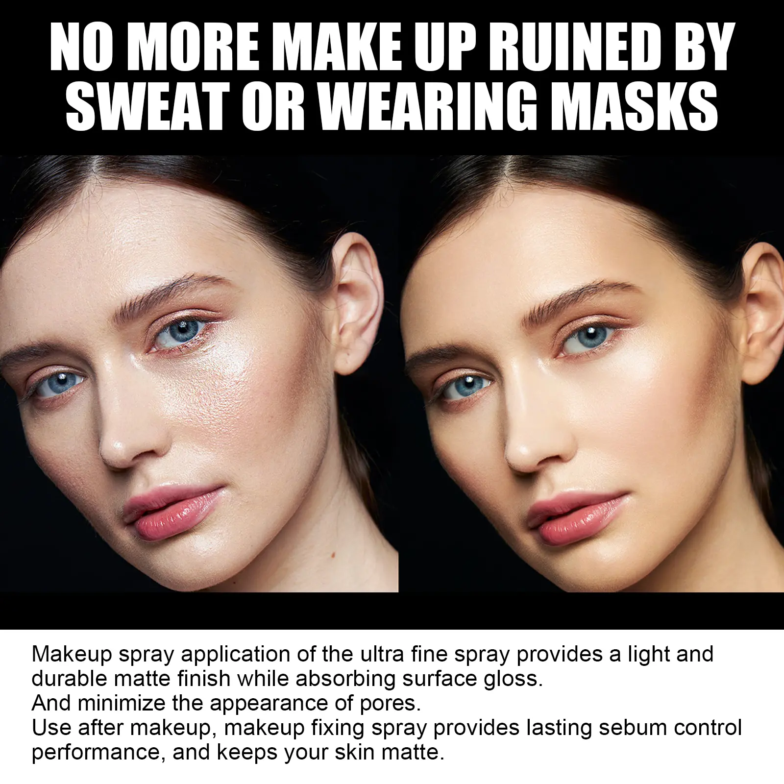 EELHOE Matte Setting Spray Moisturizing Oil Control Long-lasting Sweatproof Hydrating Makeup Waterproof Refreshing Setting Spray