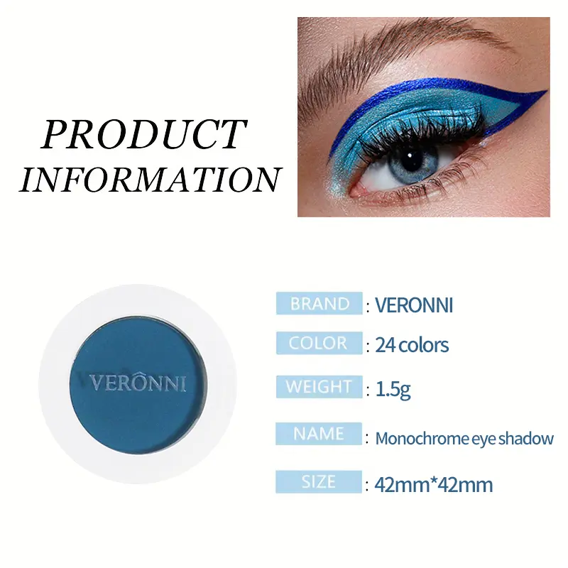 24 Color Monochrome Eye Shadow Palette Diamond Sequins Cosmetics Soft Matte Waterproof Durable Eye Make-up for Women