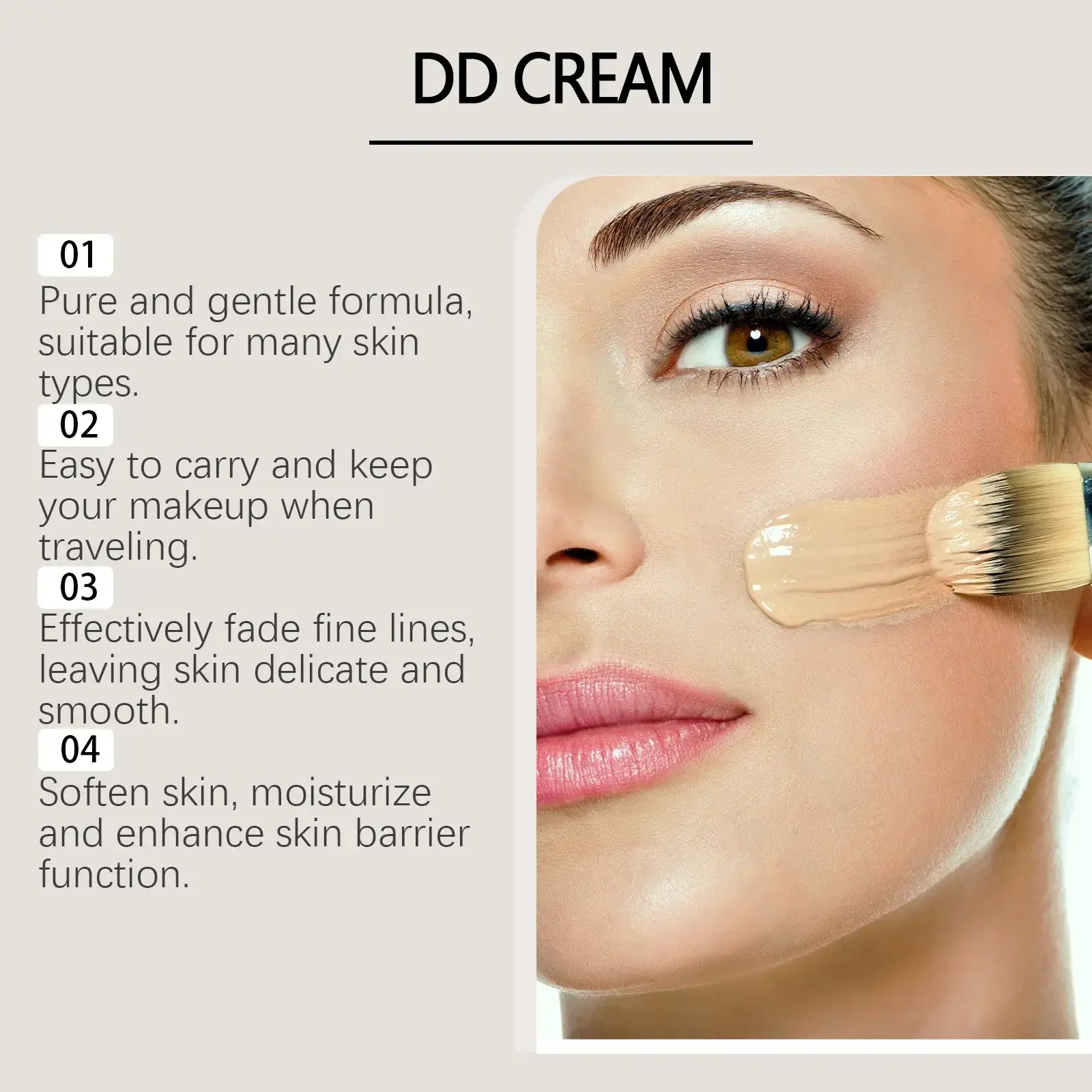 Face Foundation Liquid Waterproof Oil Control Matte Long Lasting Concealer Brightening Full Coverage DD Cream Makeup Cosmetics