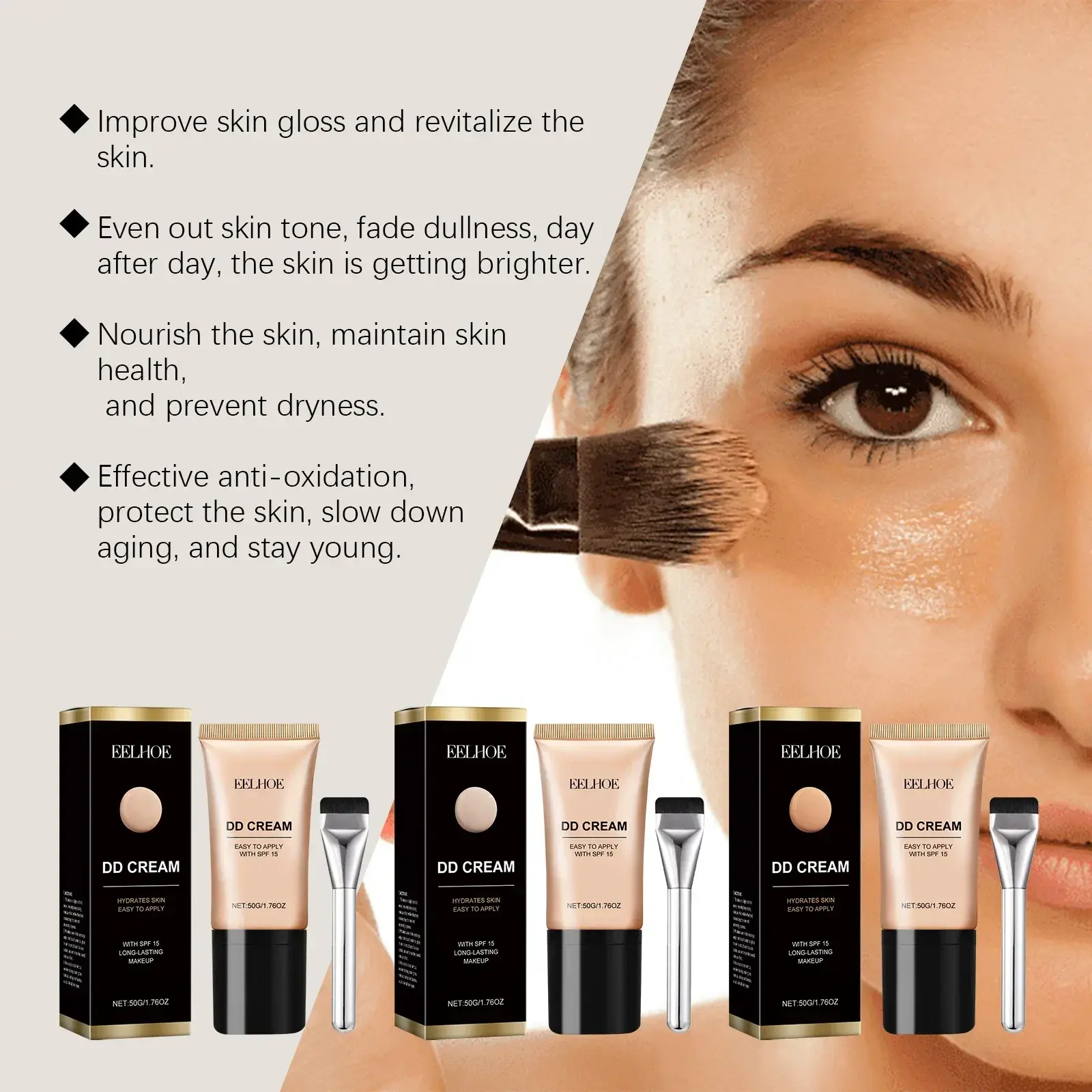 Face Foundation Liquid Waterproof Oil Control Matte Long Lasting Concealer Brightening Full Coverage DD Cream Makeup Cosmetics